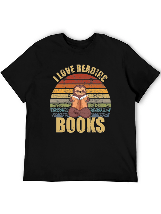 I Love Reading Books Sloth T-Shirt