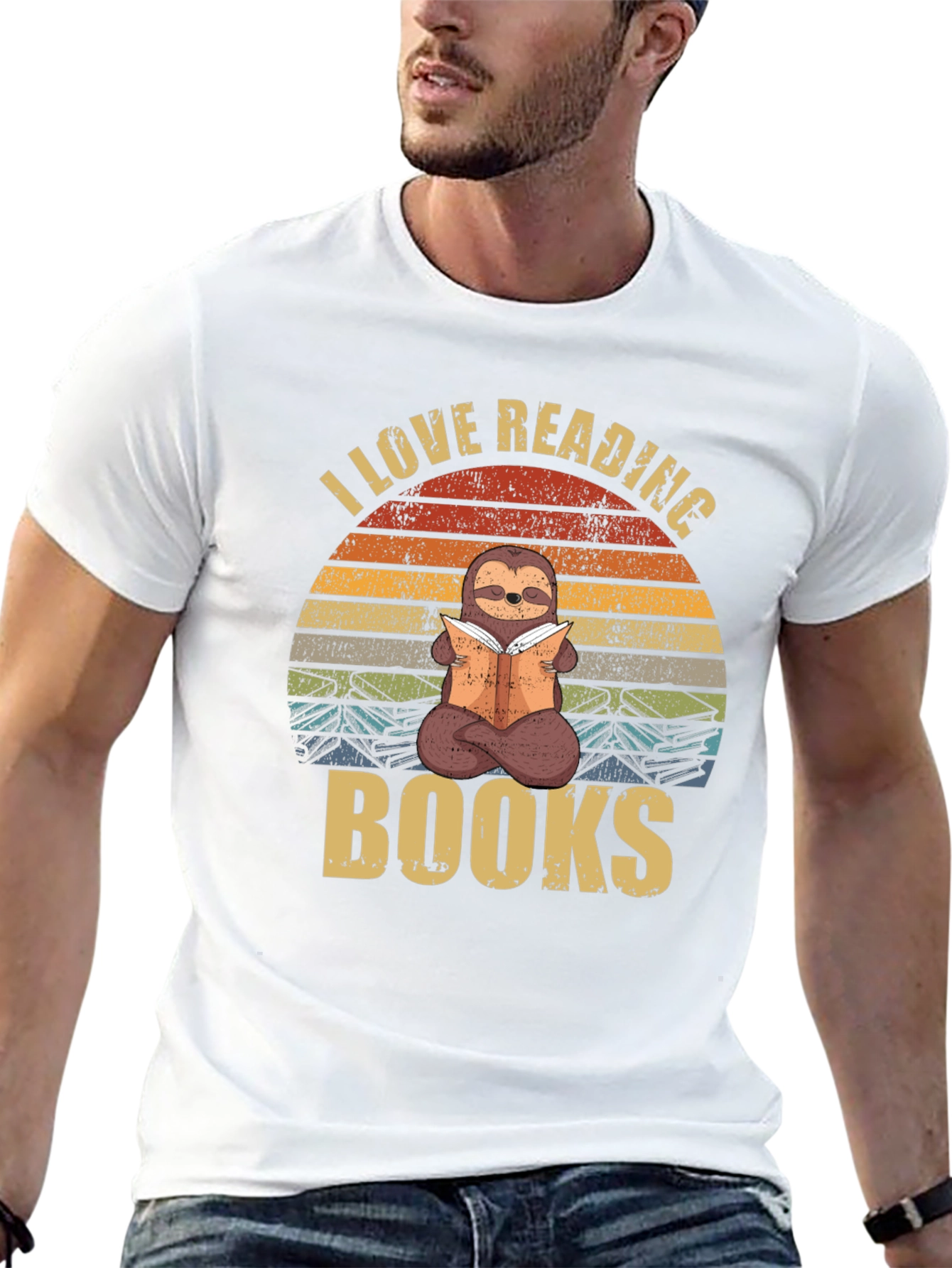 I Love Reading Books Sloth T-Shirt