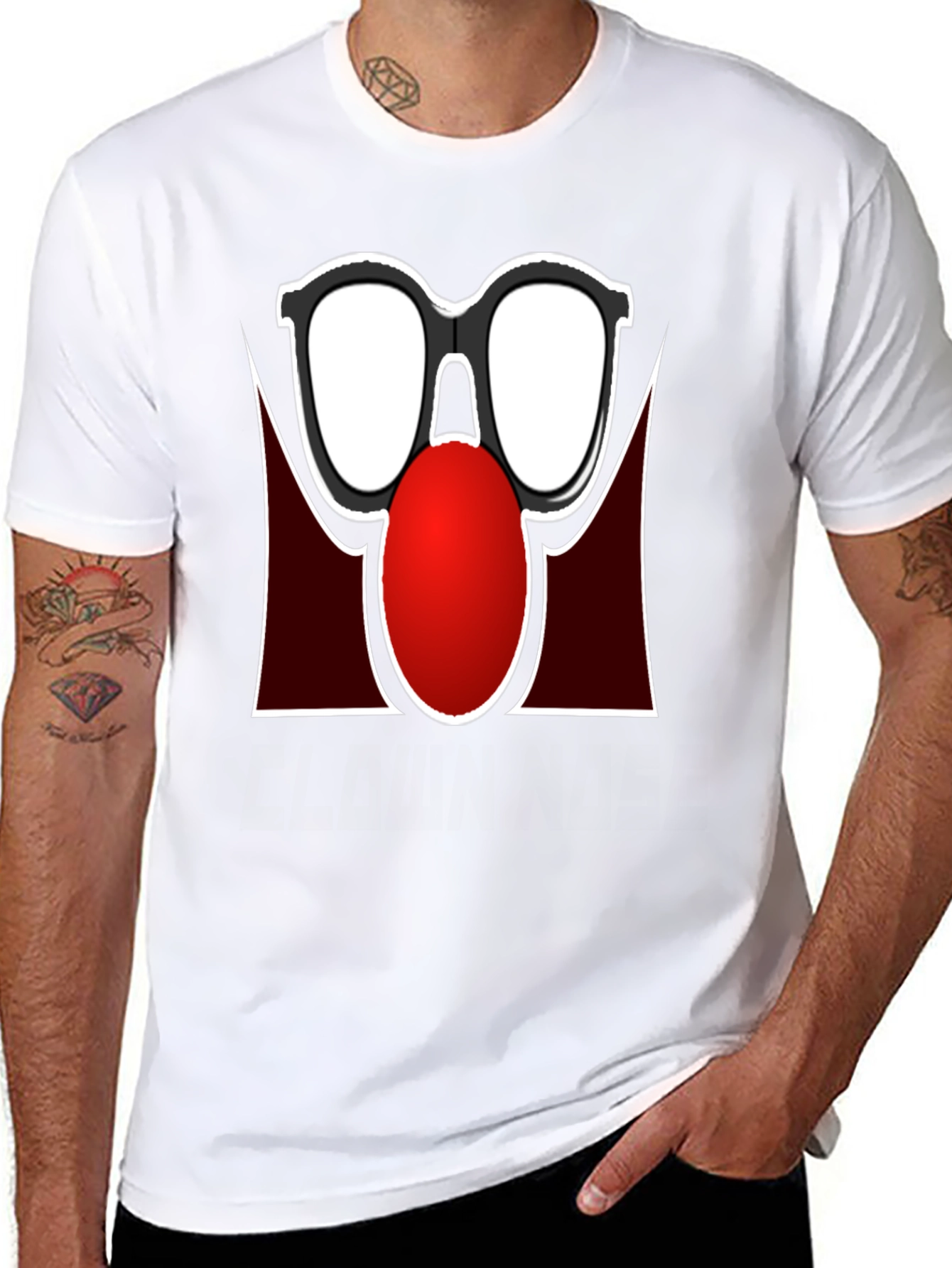 Funny Glasses Nose T-Shirt - Black Novelty Tee