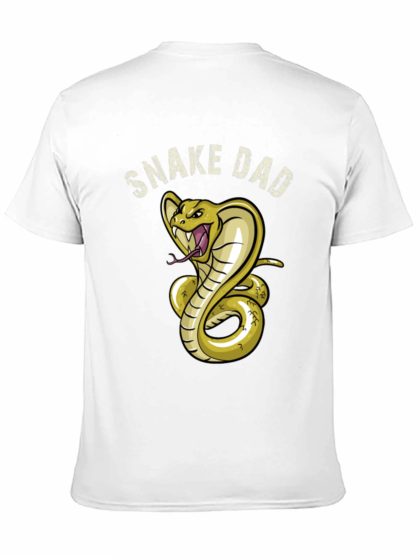 Snake Dad Graphic Tee - Black Cotton T-Shirt