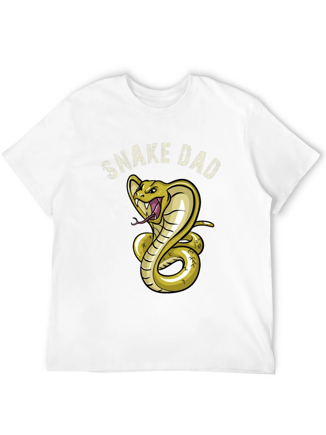 Snake Dad Graphic Tee - Black Cotton T-Shirt