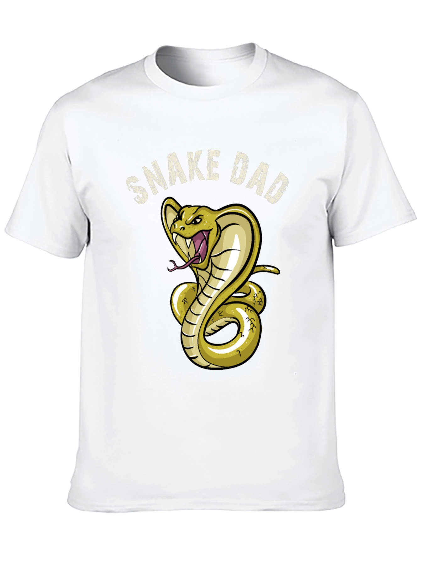 Snake Dad Graphic Tee - Black Cotton T-Shirt