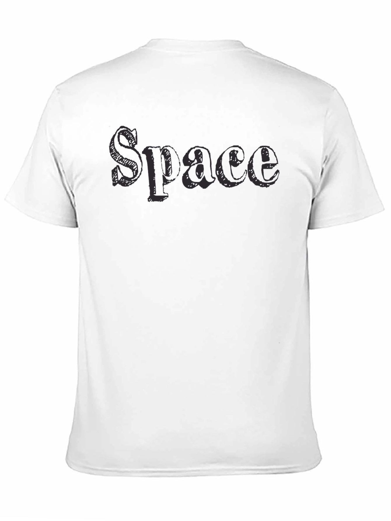 Space Graphic Print Black Cotton T-Shirt