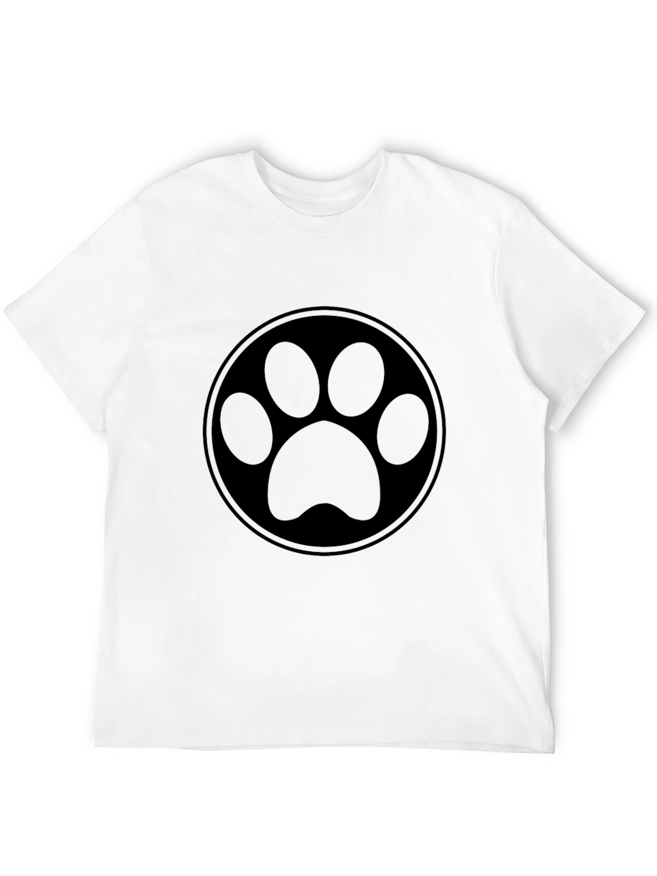 Black Paw Print T-Shirt - Casual Style