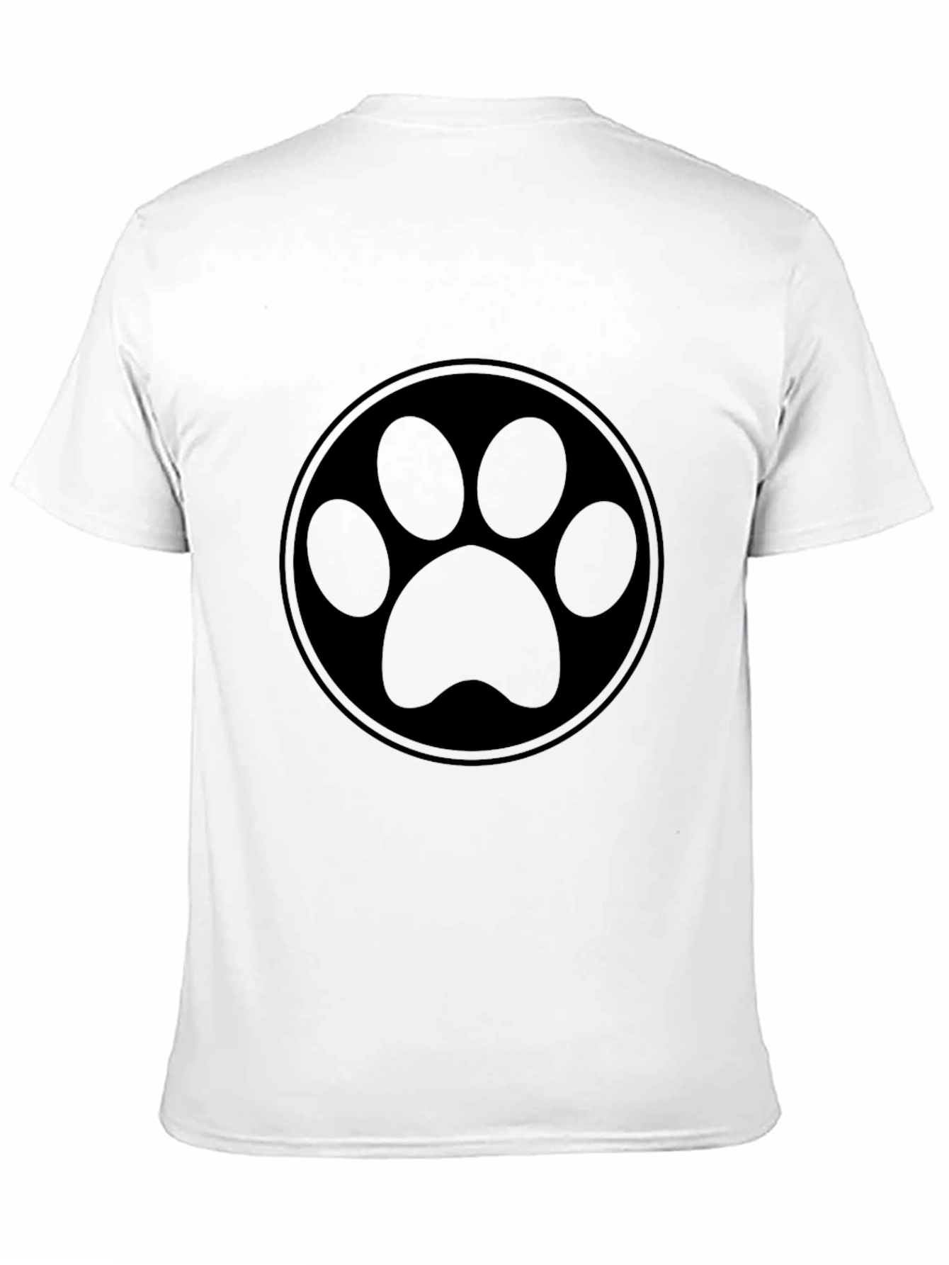 Black Paw Print T-Shirt - Casual Style