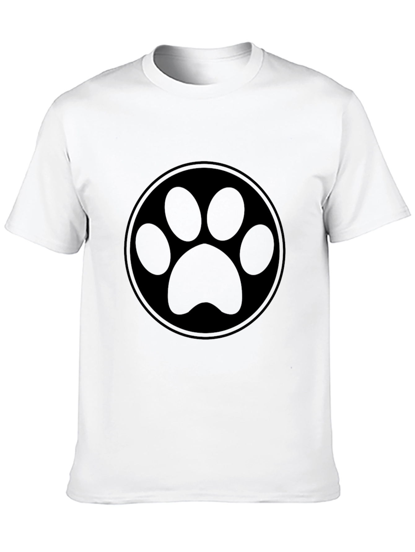 Black Paw Print T-Shirt - Casual Style