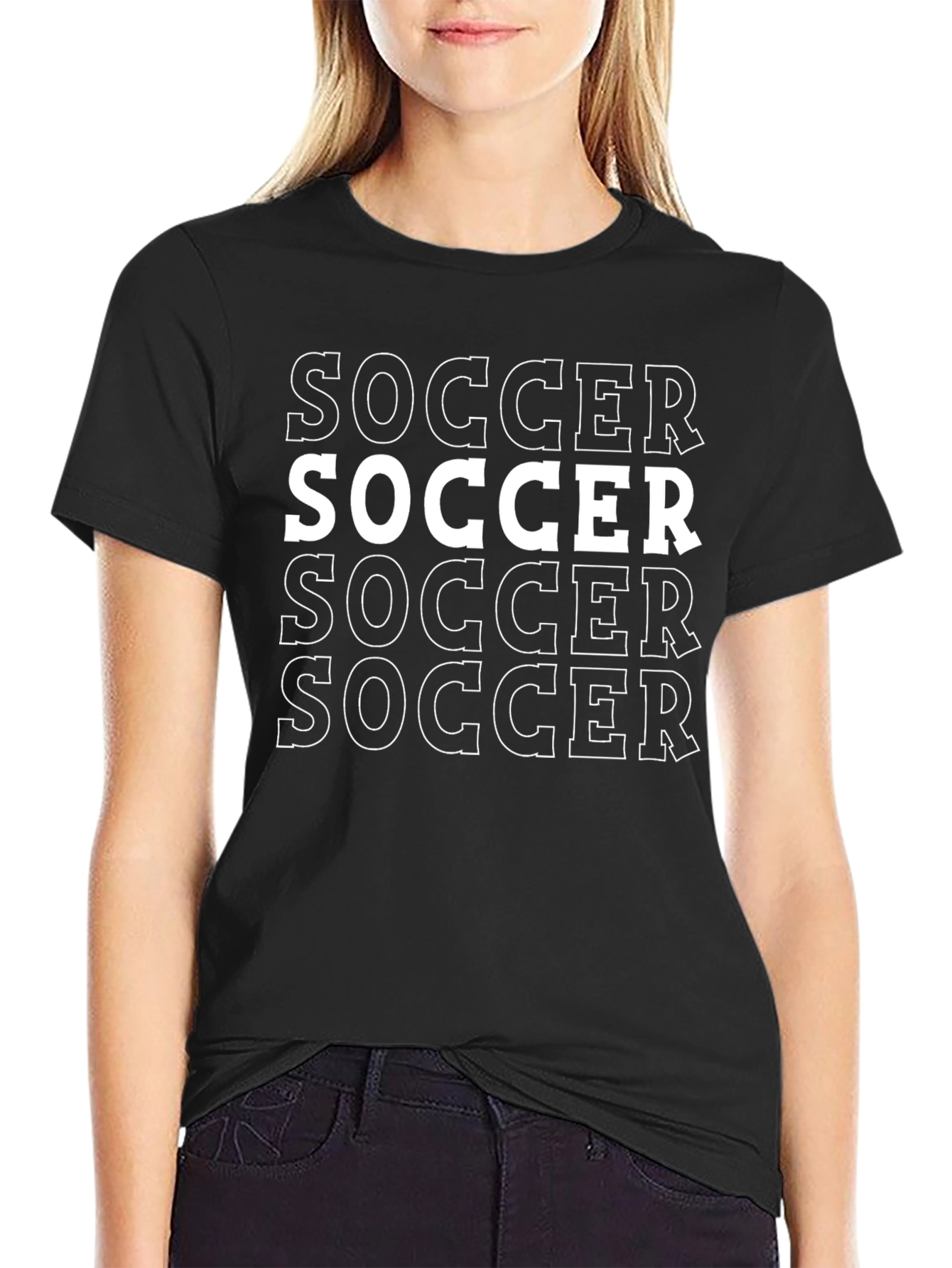 Soccer Graphic Tee - Black