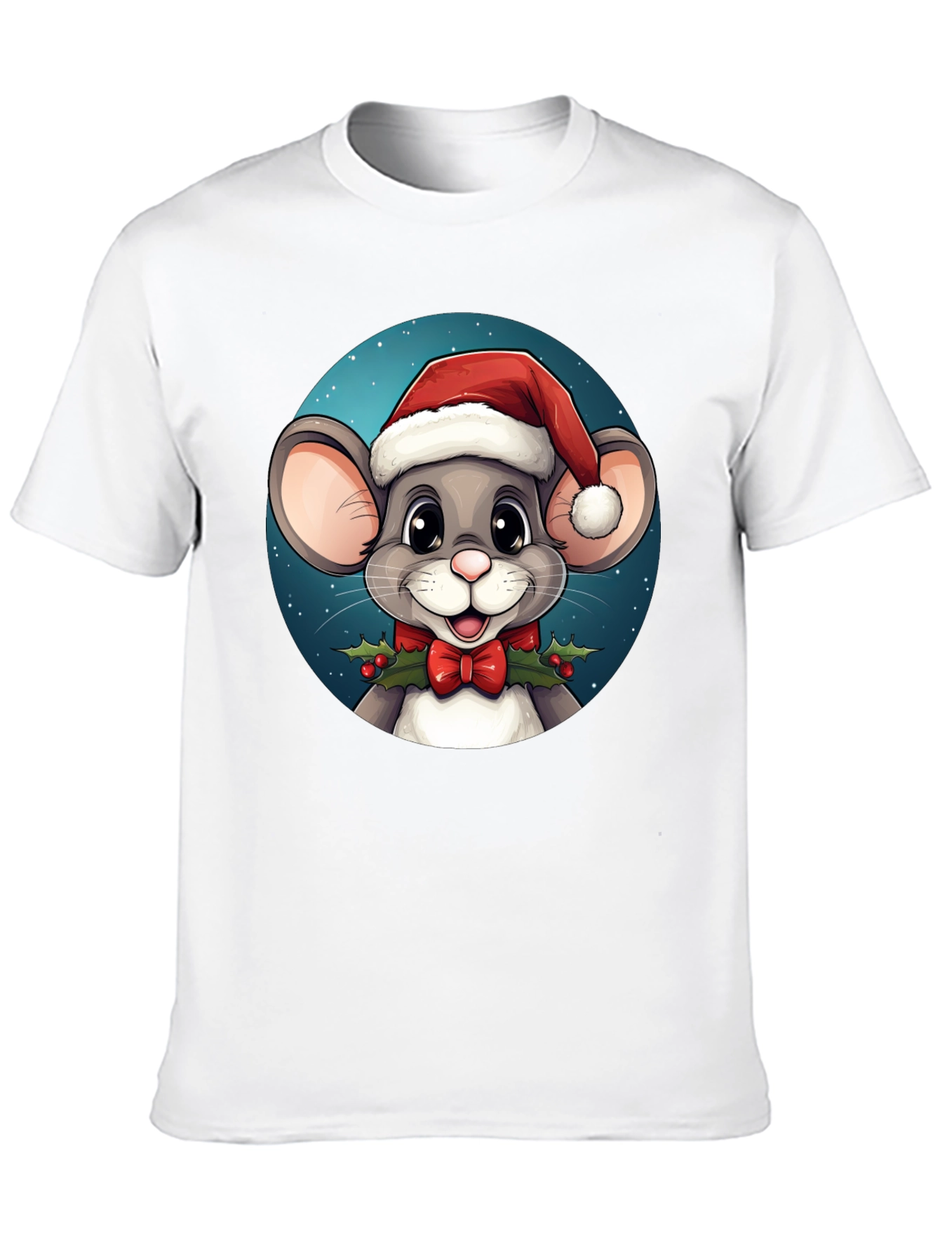 Festive Mouse Graphic Tee - Holiday Cheer!