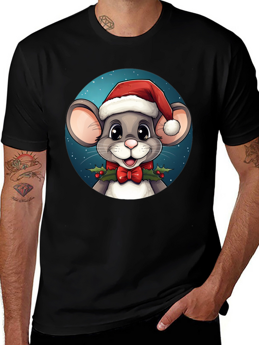Festive Mouse Graphic Tee - Holiday Cheer!