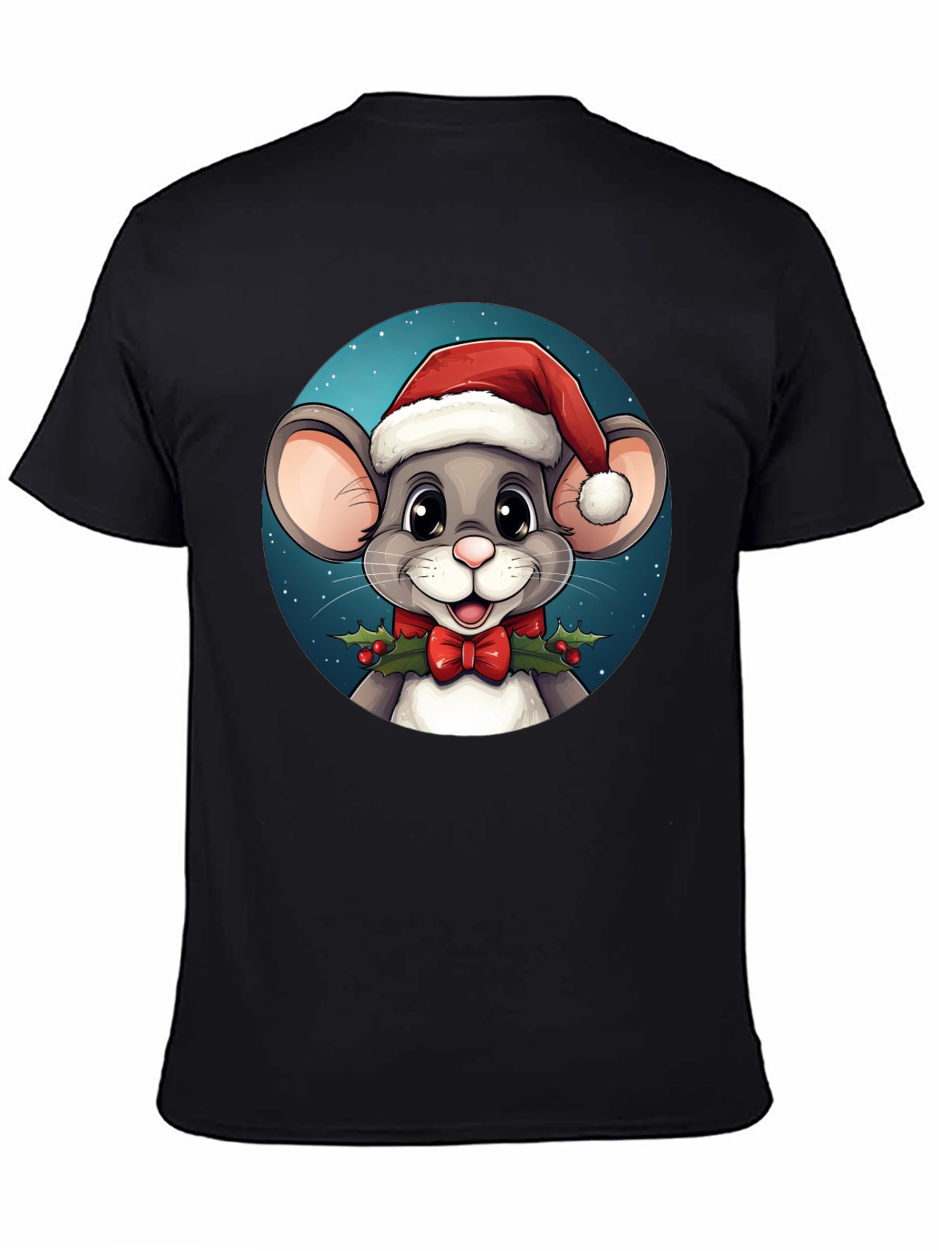 Festive Mouse Graphic Tee - Holiday Cheer!