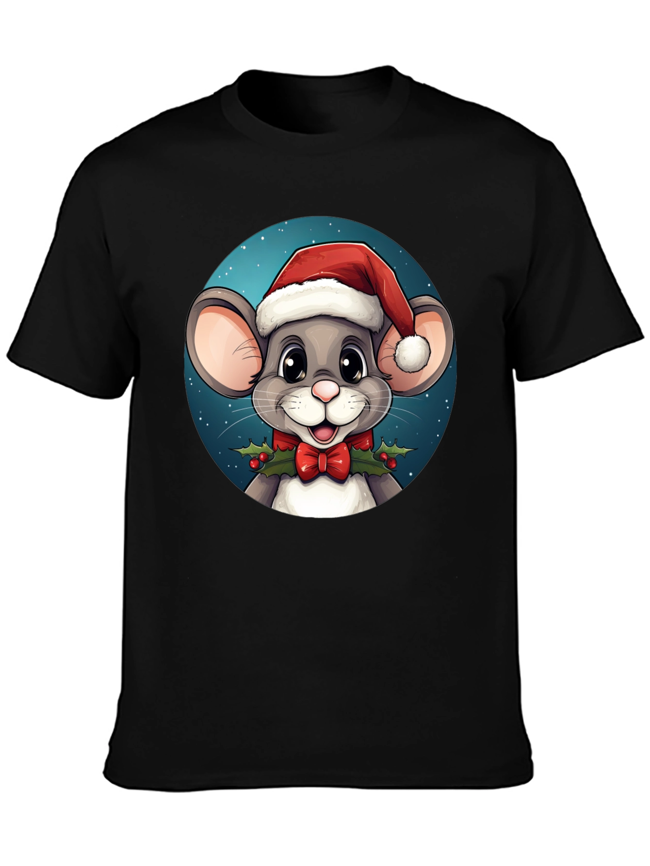 Festive Mouse Graphic Tee - Holiday Cheer!