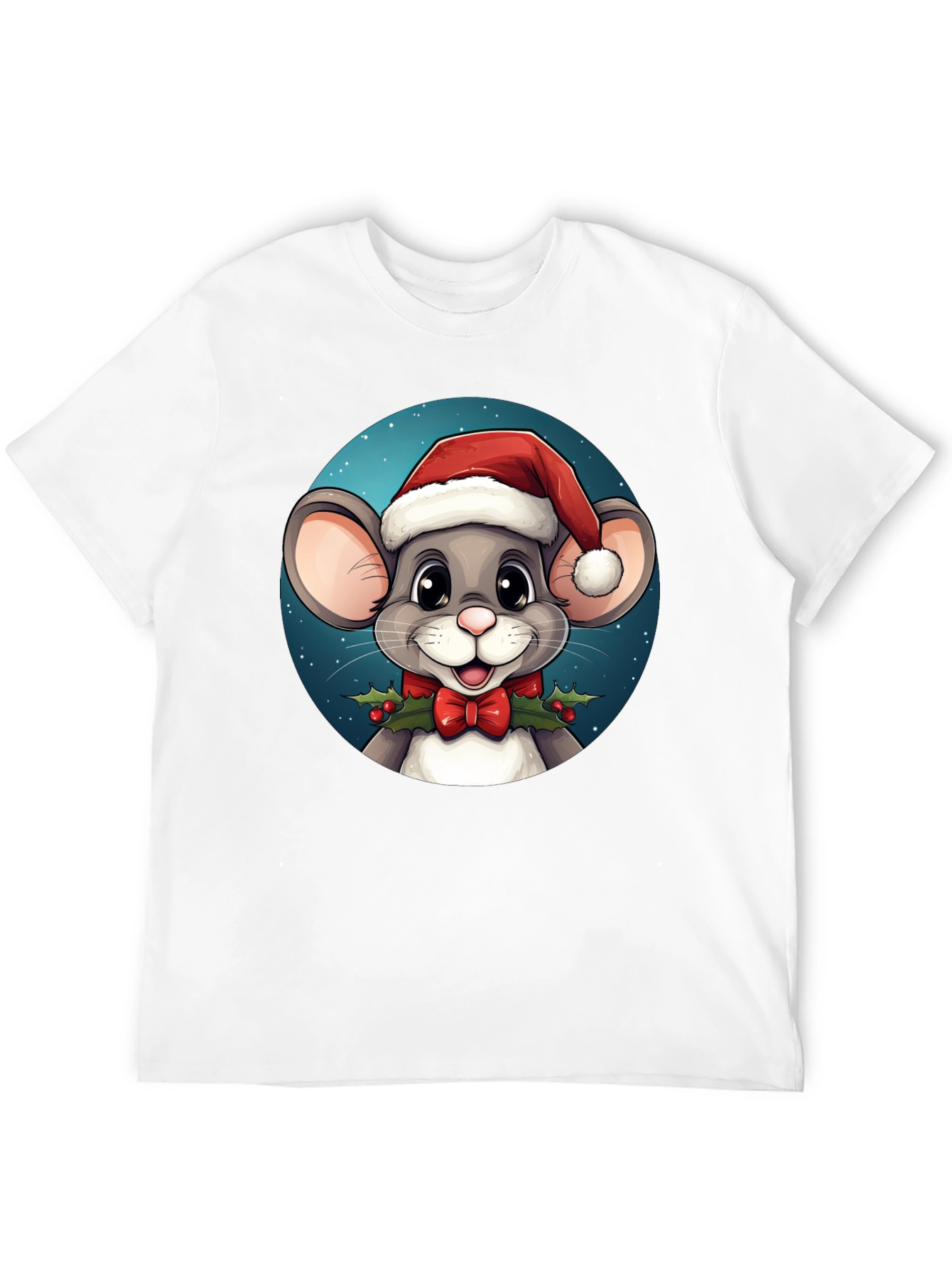 Festive Mouse Graphic Tee - Holiday Cheer!