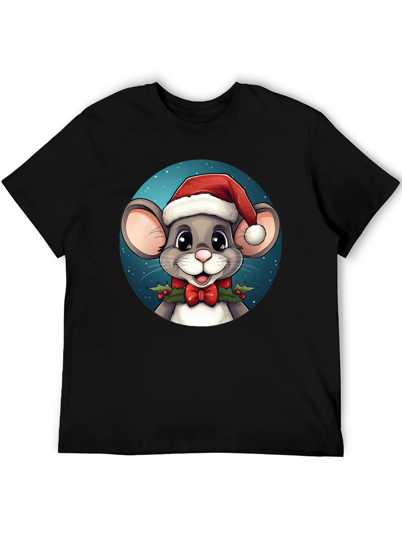 Festive Mouse Graphic Tee - Holiday Cheer!