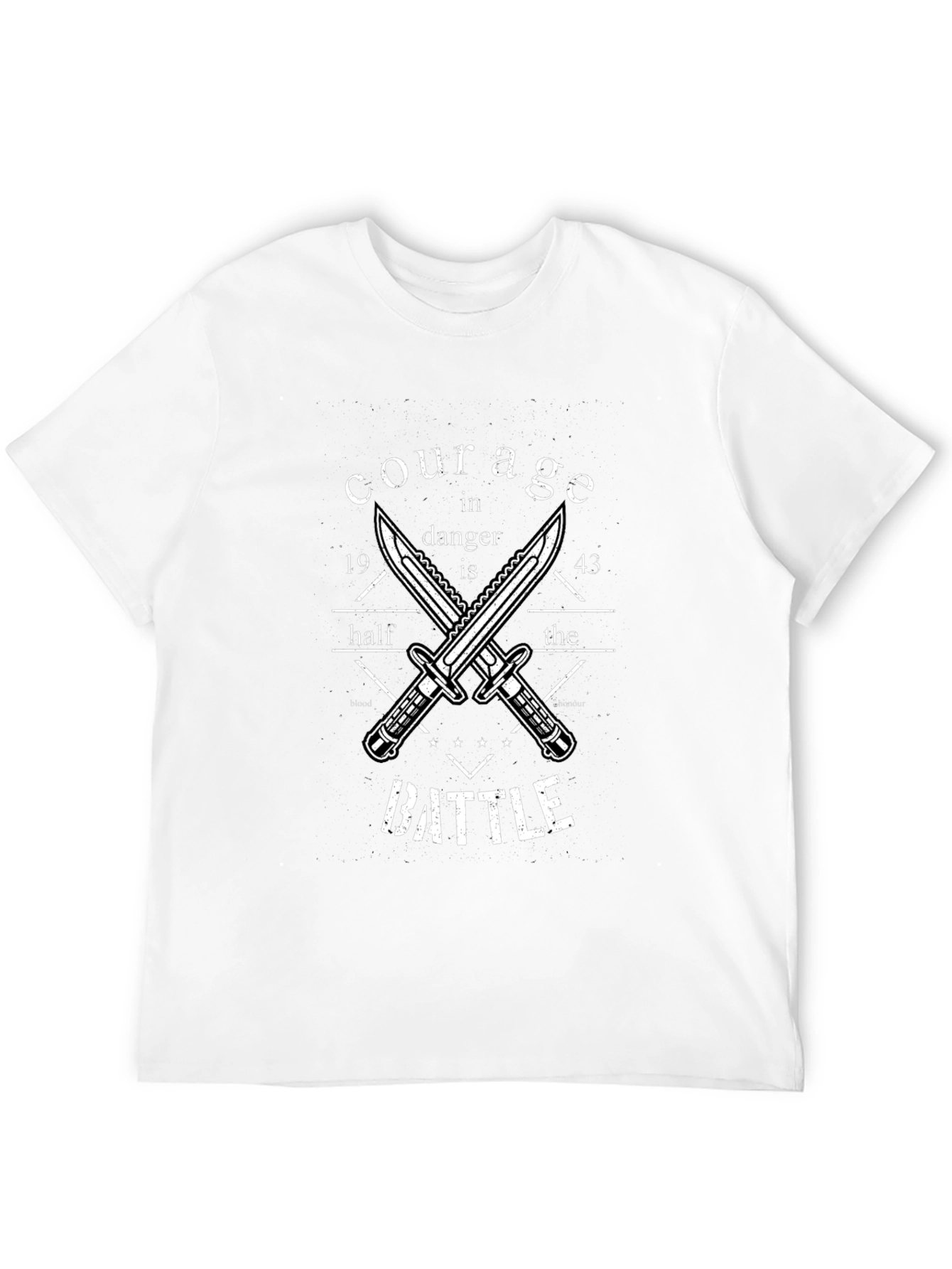 Courage in Danger T-Shirt with Knife Design