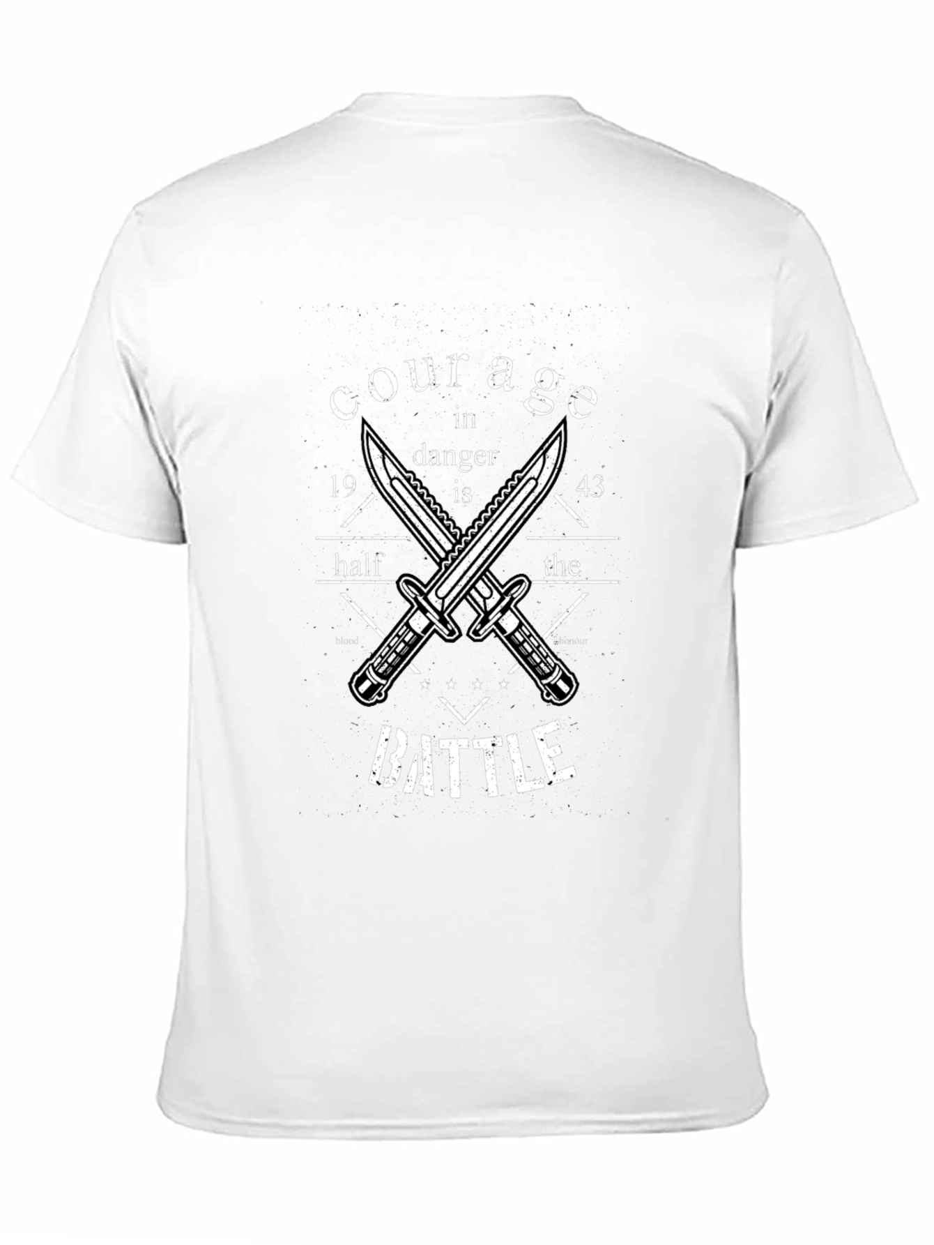 Courage in Danger T-Shirt with Knife Design