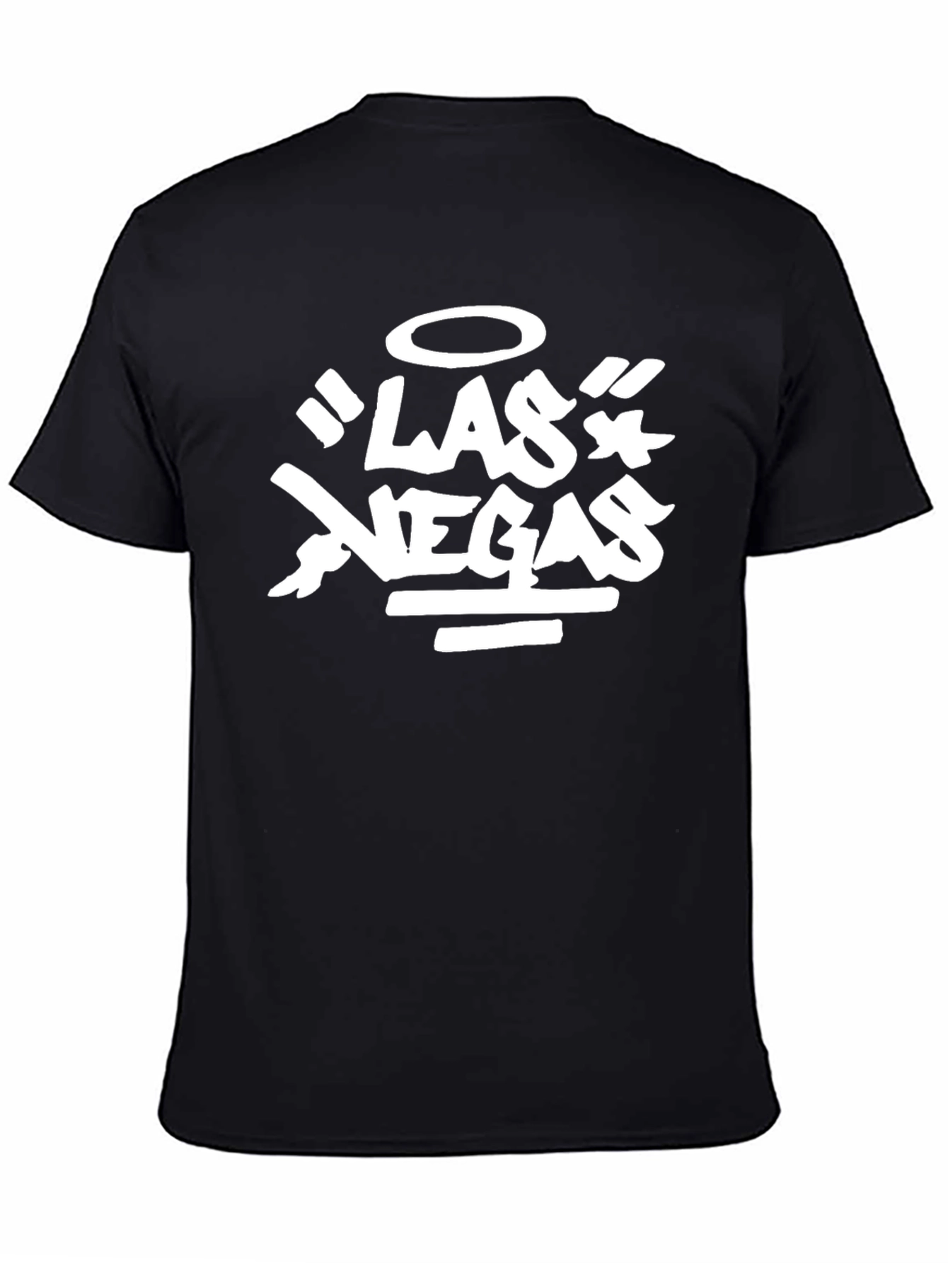 Las Vegas Graphic Print Black T-Shirt
