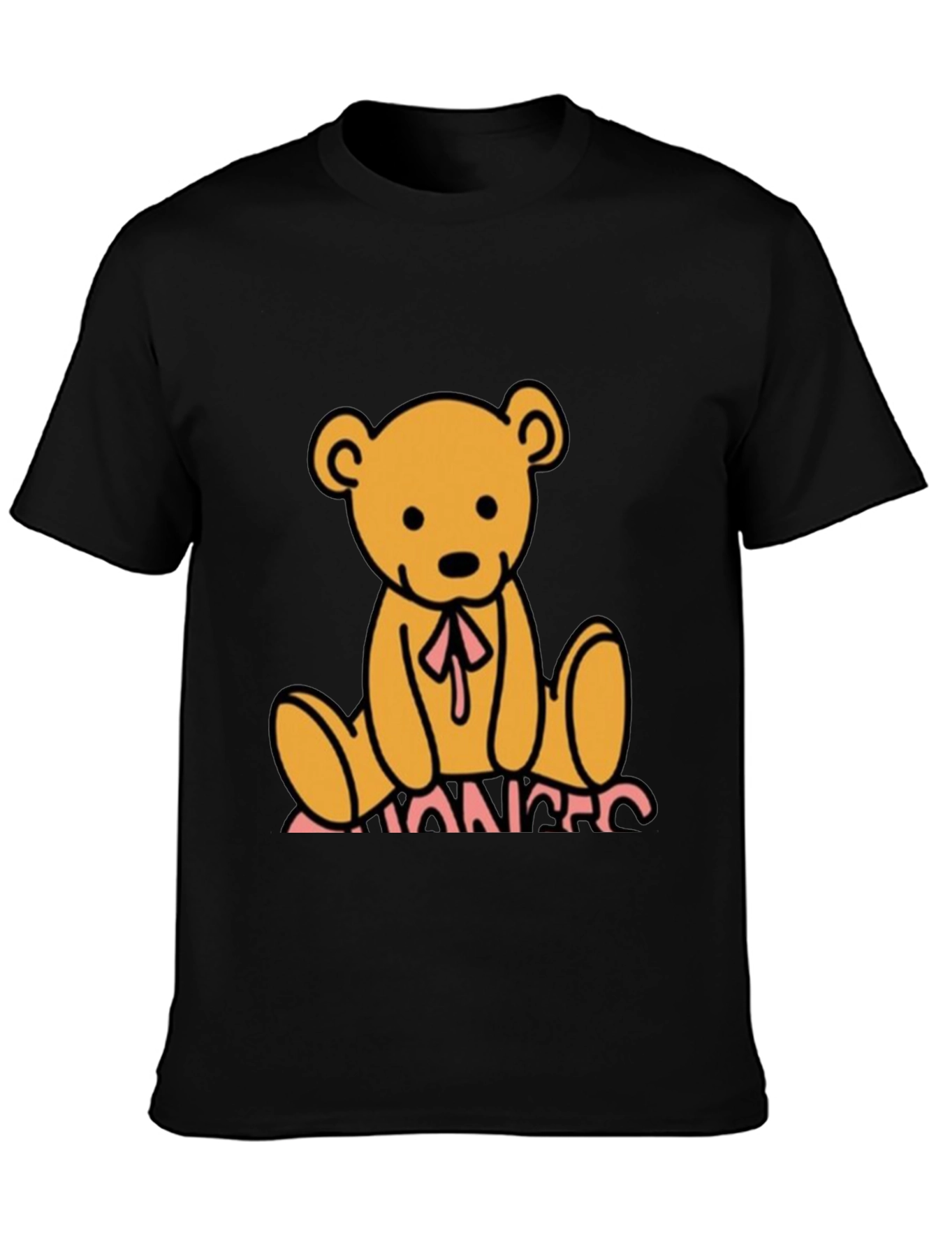 Teddy Bear Graphic Black T-Shirt