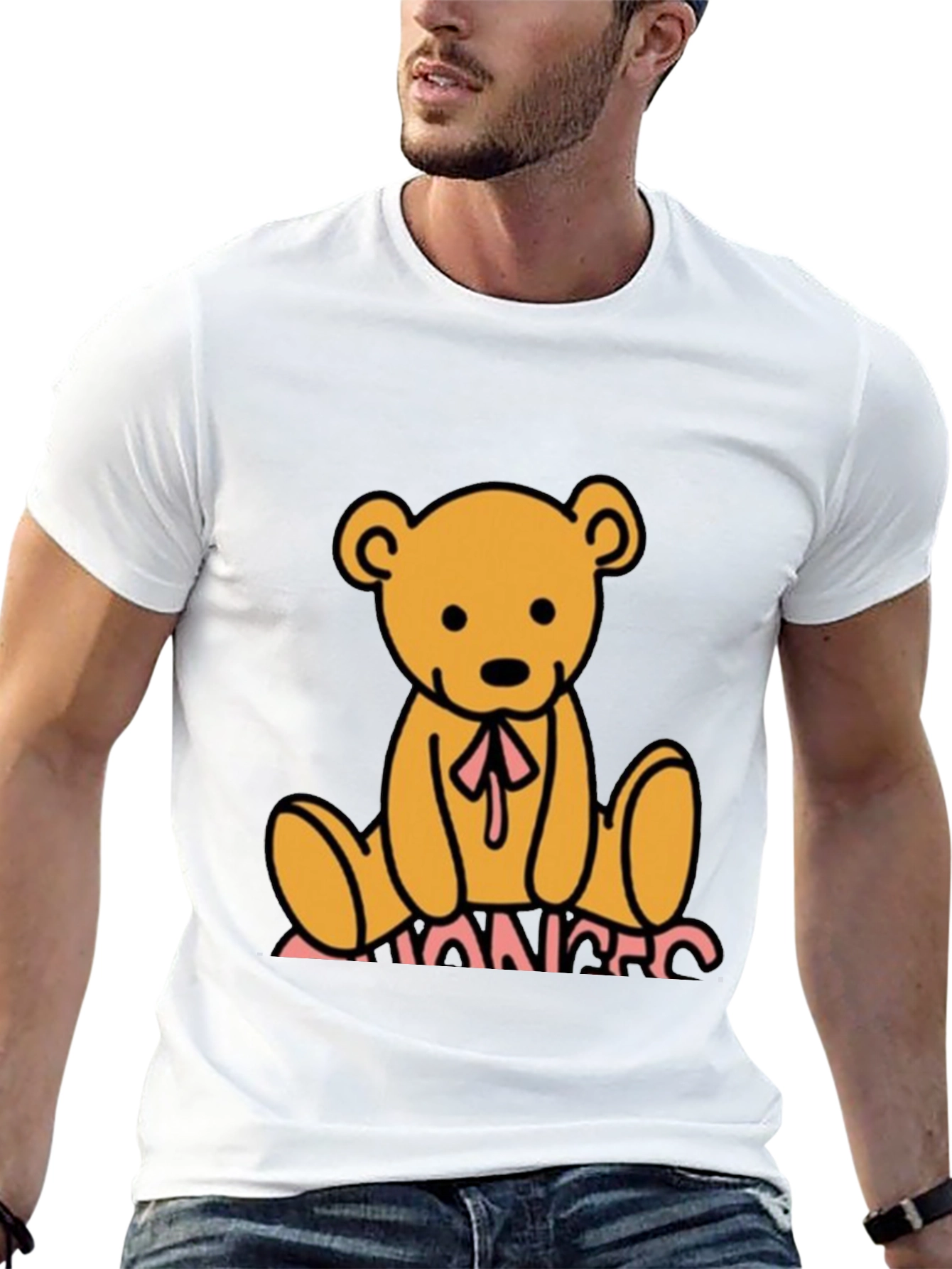 Teddy Bear Graphic Black T-Shirt