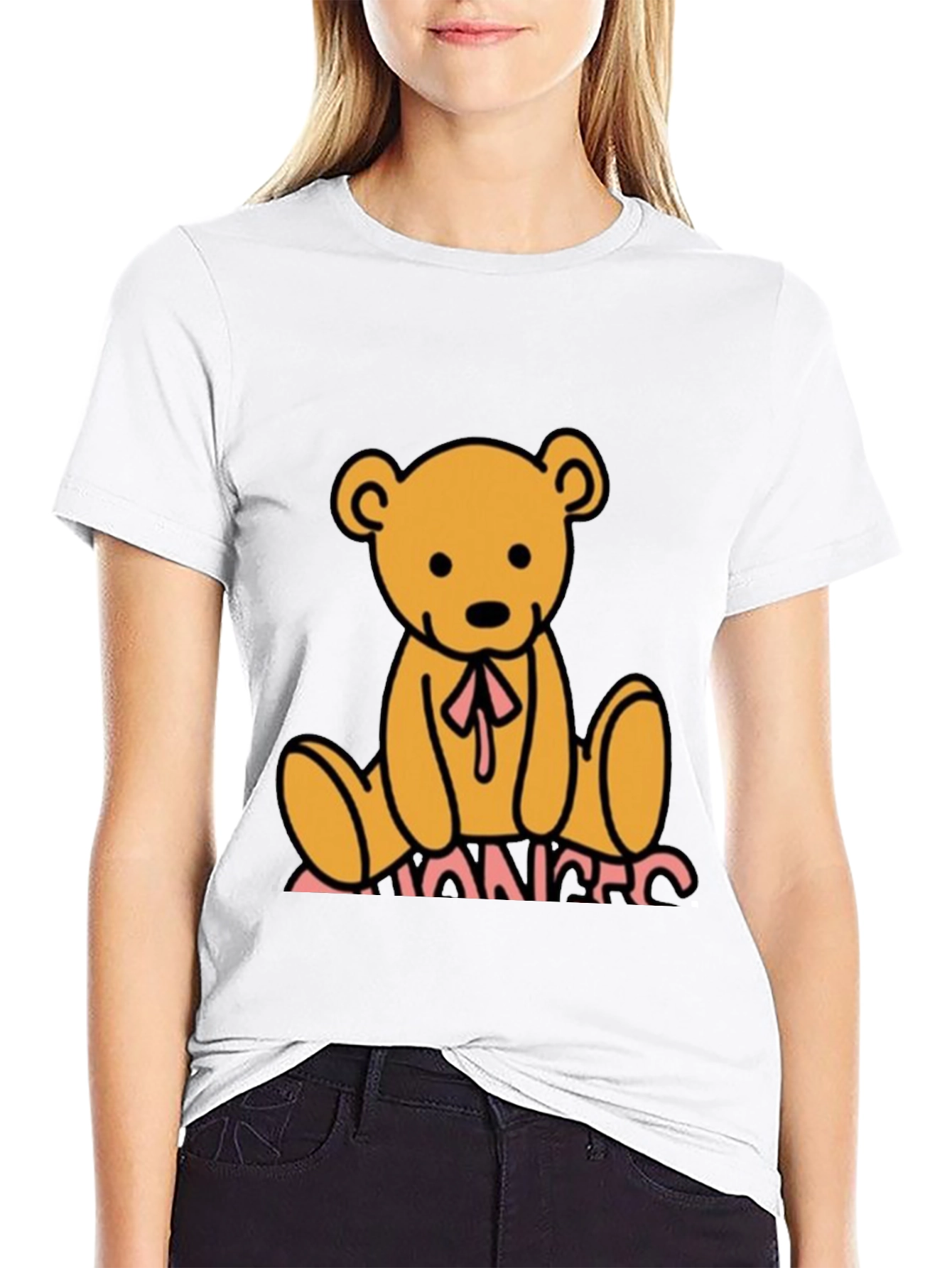 Teddy Bear Graphic Black T-Shirt