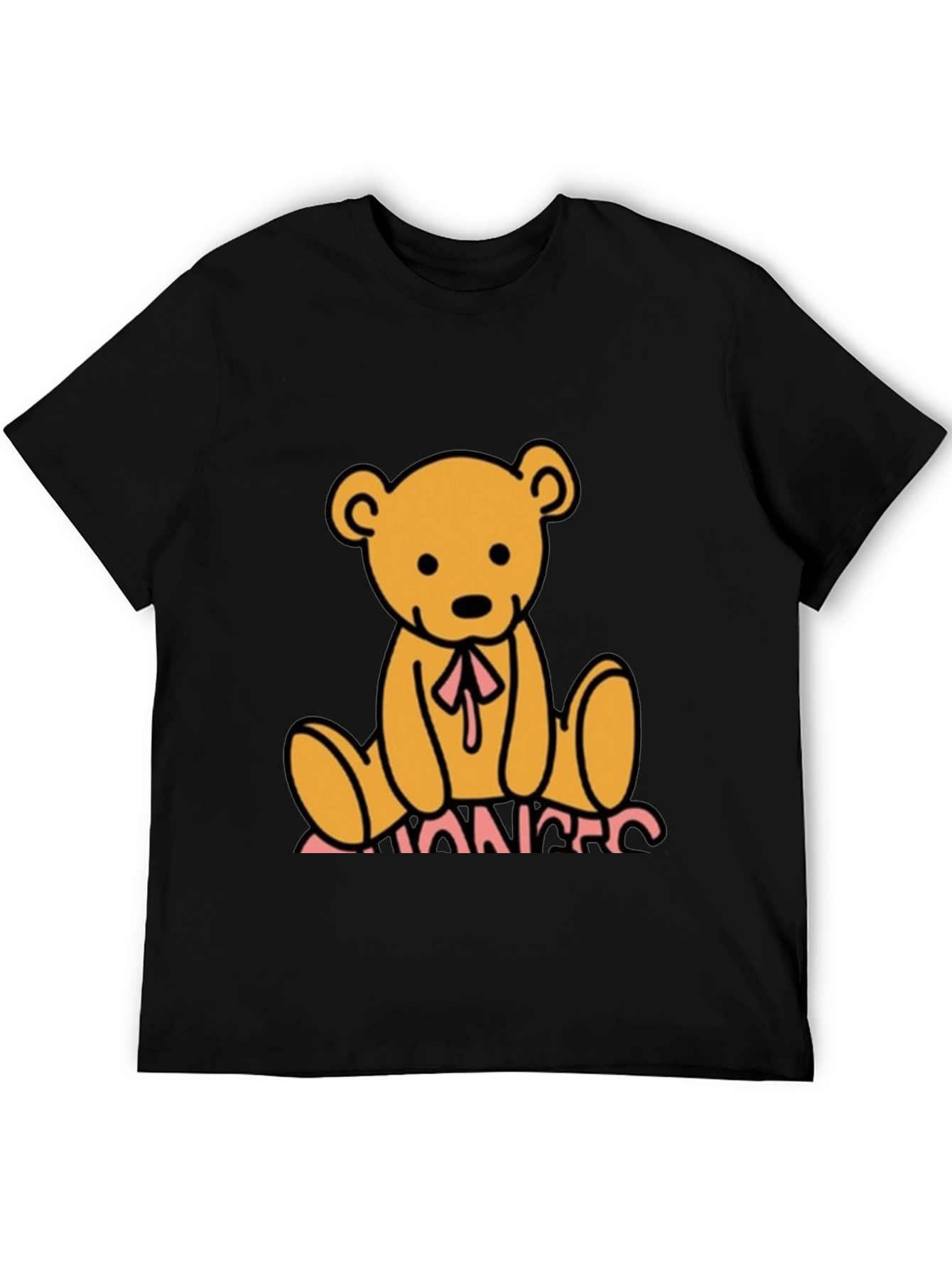 Teddy Bear Graphic Black T-Shirt