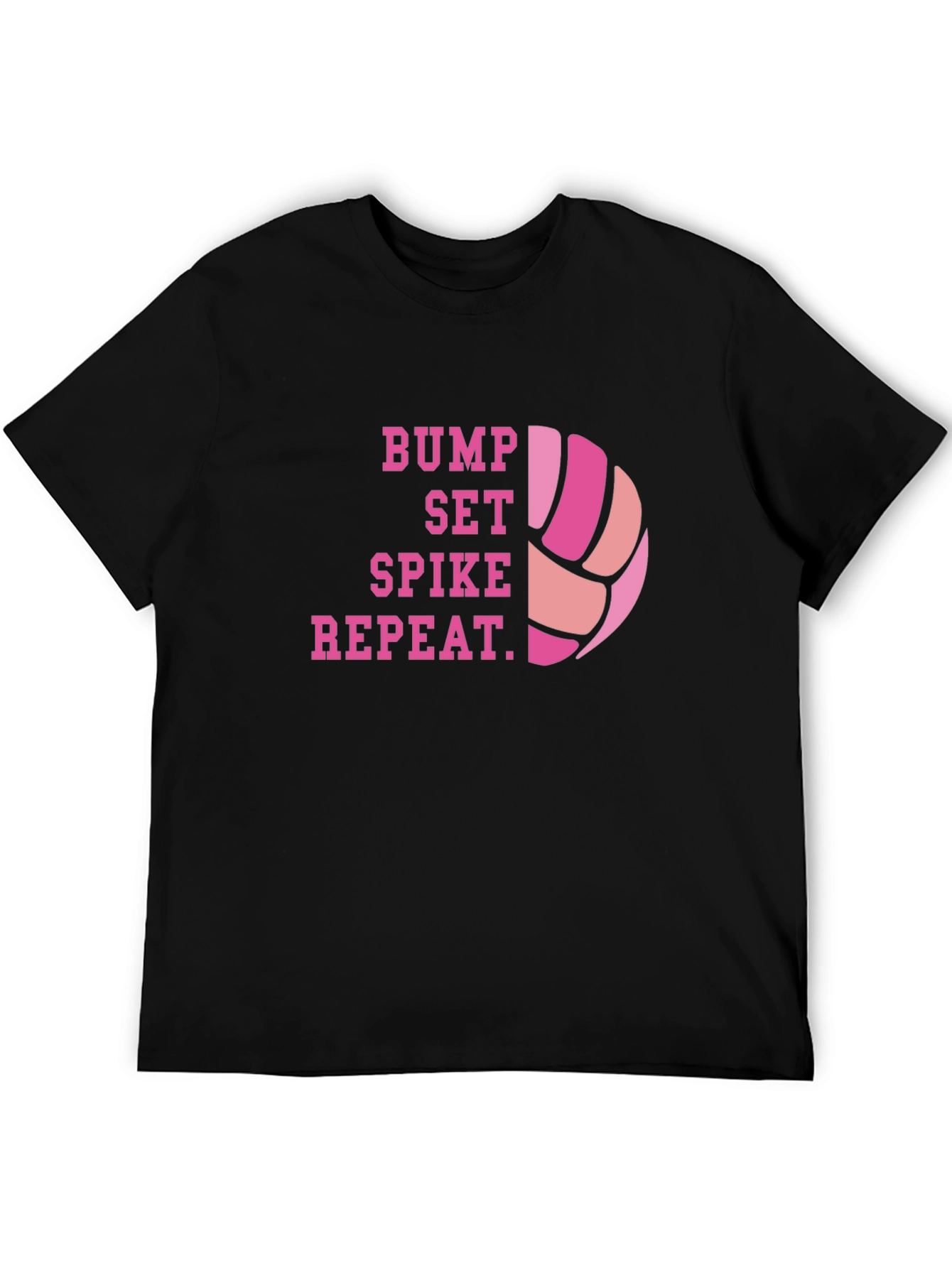 Volleyball Bump Set Spike Repeat Graphic Tee