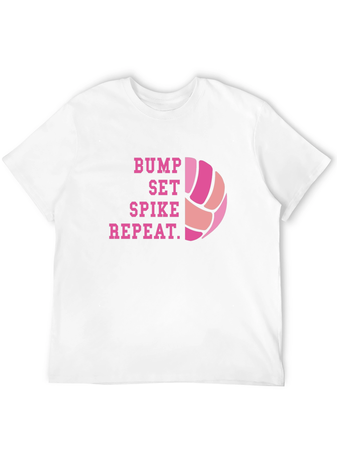 Volleyball Bump Set Spike Repeat Graphic Tee