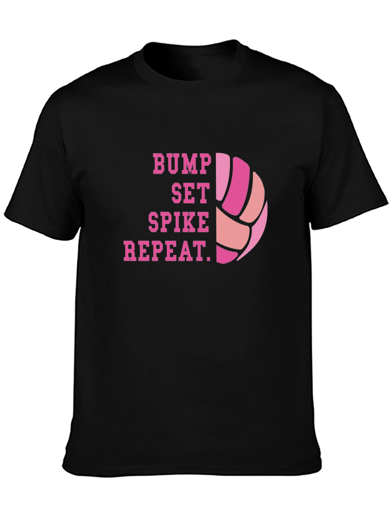 Volleyball Bump Set Spike Repeat Graphic Tee