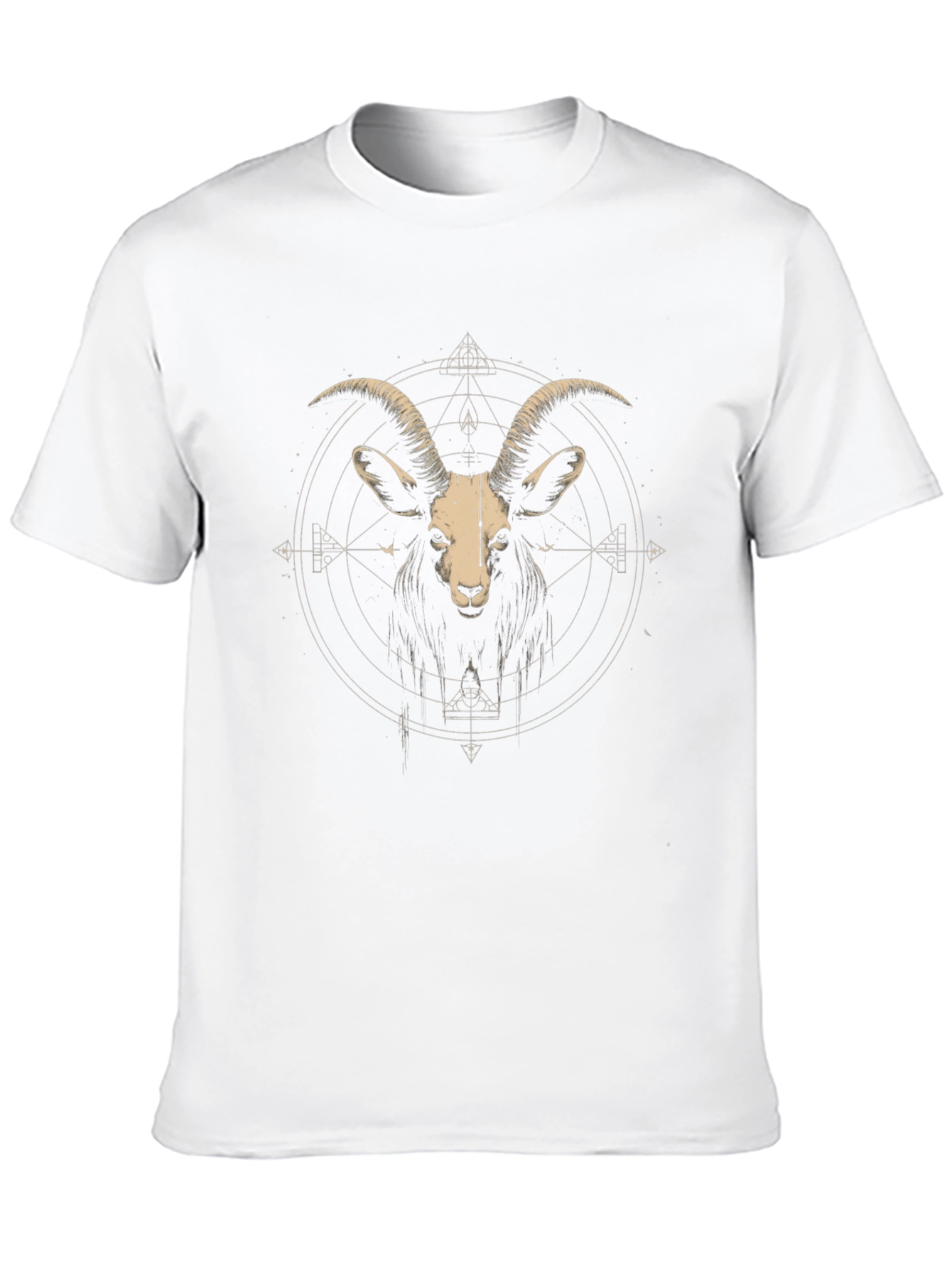 Geometric Goat Graphic Tee - Modern Menswear