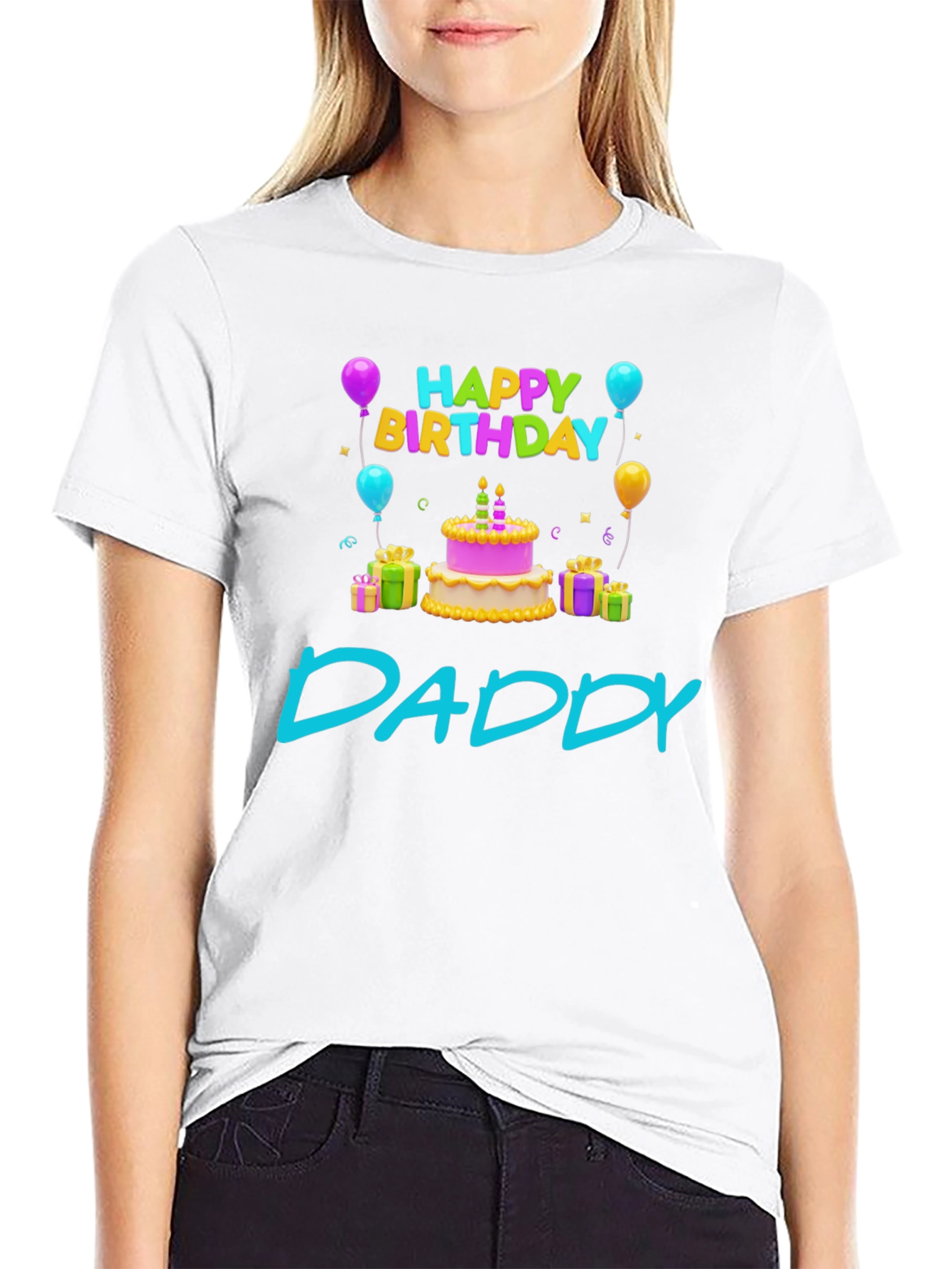 Happy Birthday Daddy T-Shirt - Cute Celebration Tee