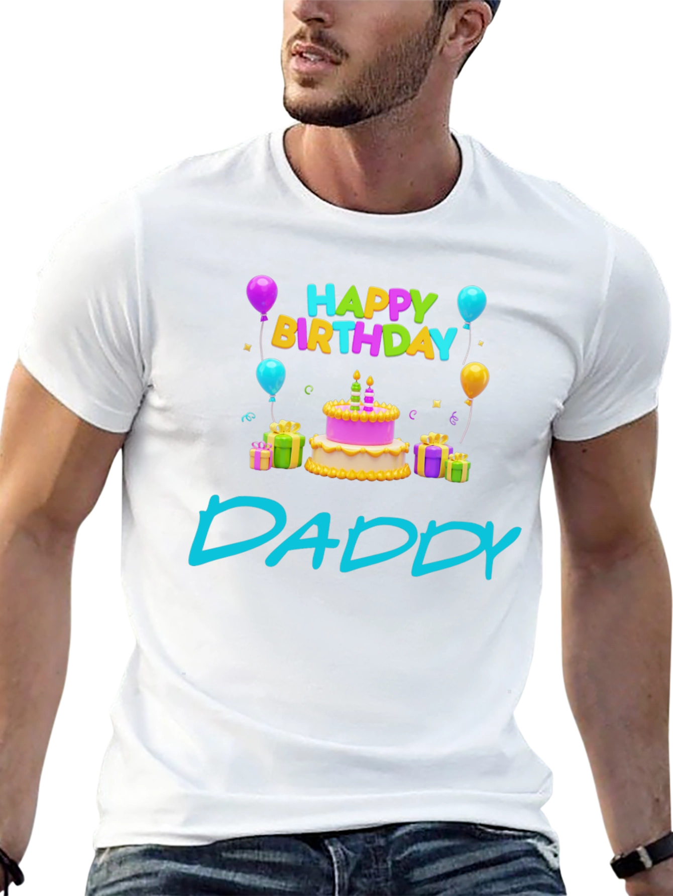 Happy Birthday Daddy T-Shirt - Cute Celebration Tee
