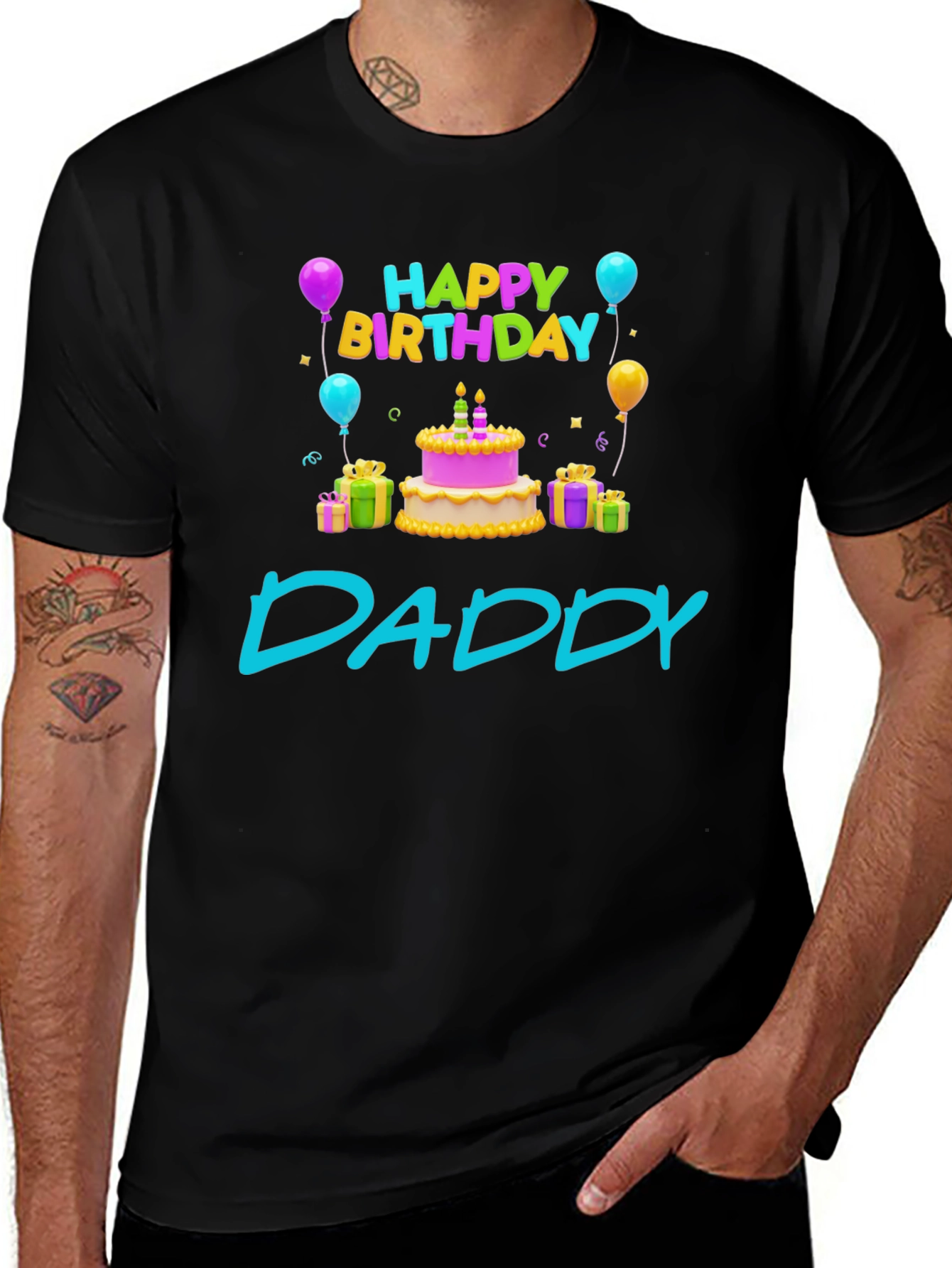 Happy Birthday Daddy T-Shirt - Cute Celebration Tee