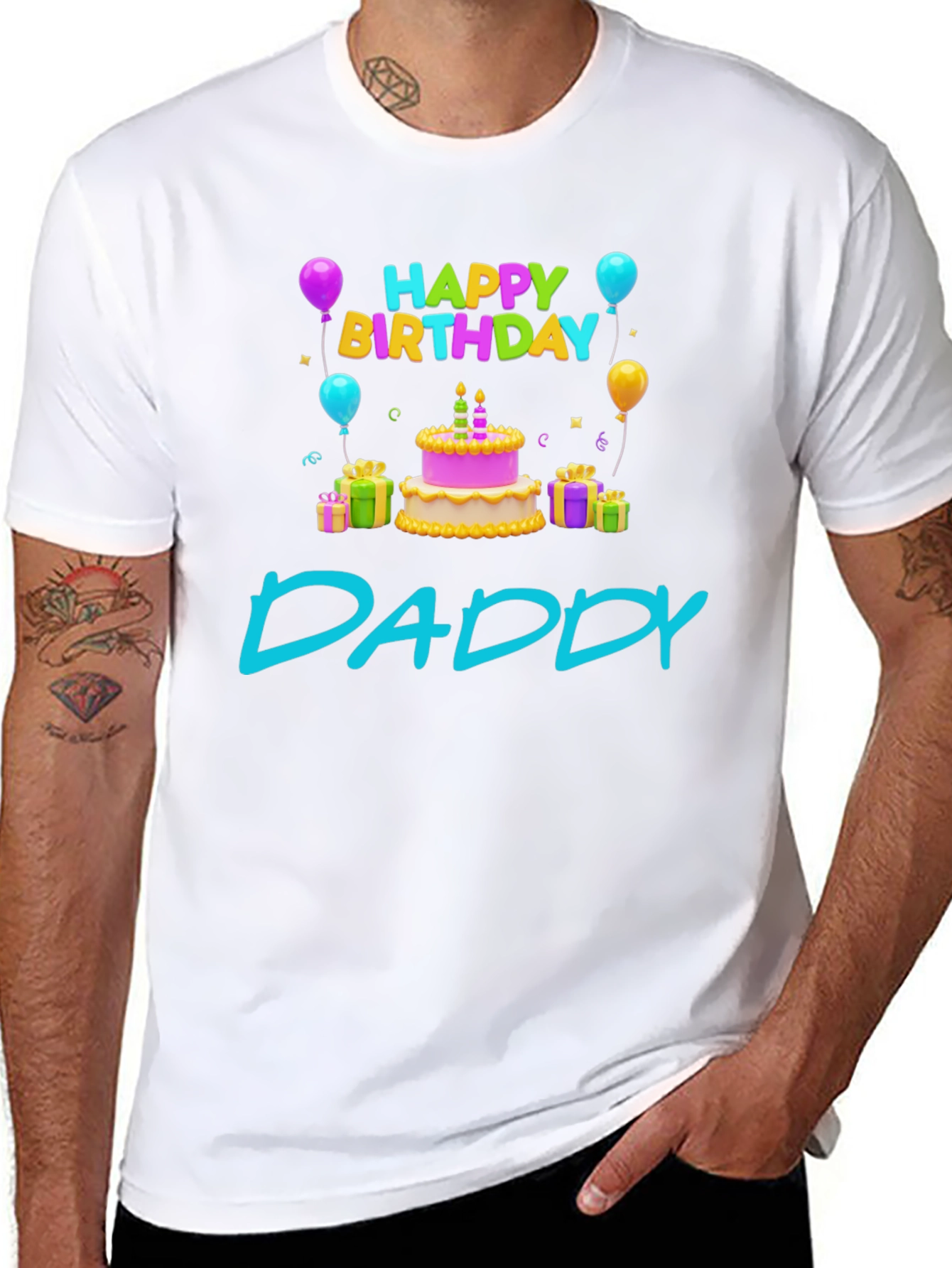 Happy Birthday Daddy T-Shirt - Cute Celebration Tee