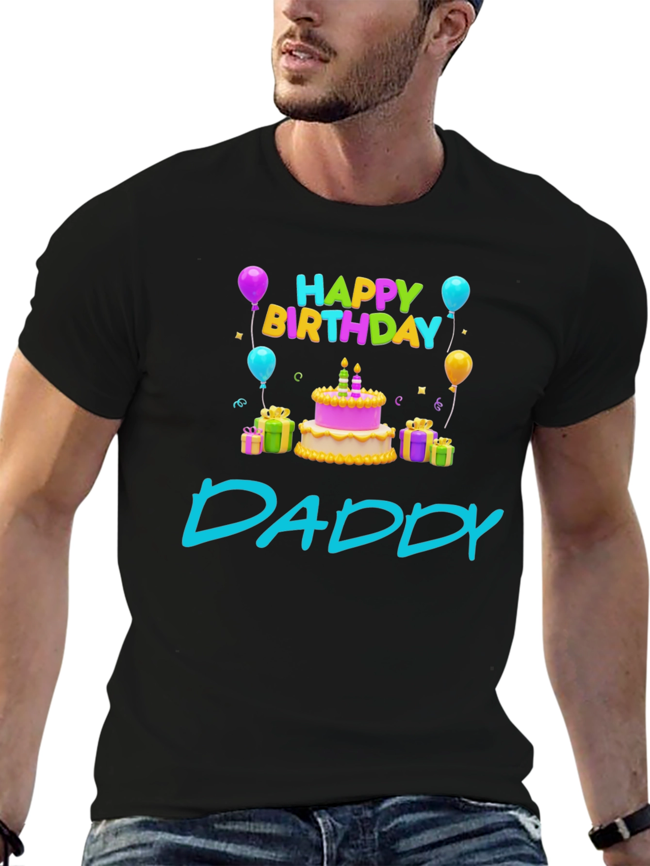 Happy Birthday Daddy T-Shirt - Cute Celebration Tee