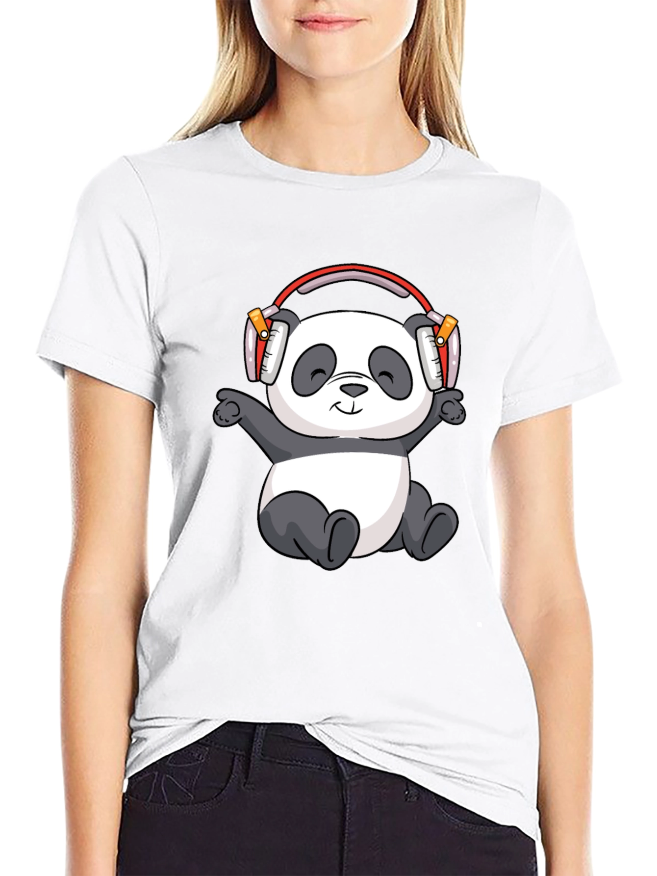 Panda Headphones Graphic Tee