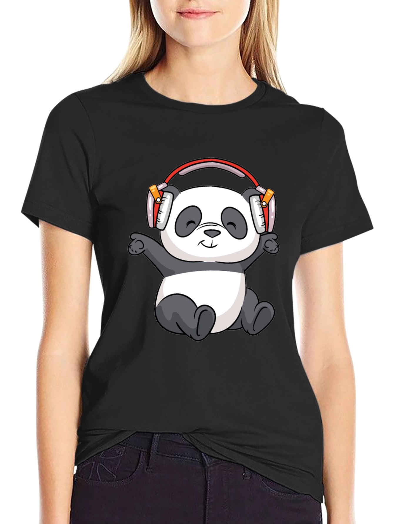 Panda Headphones Graphic Tee