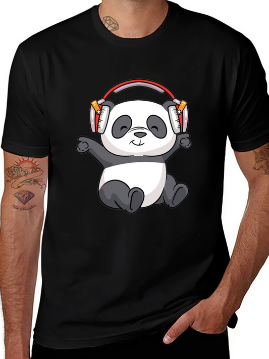 Panda Headphones Graphic Tee