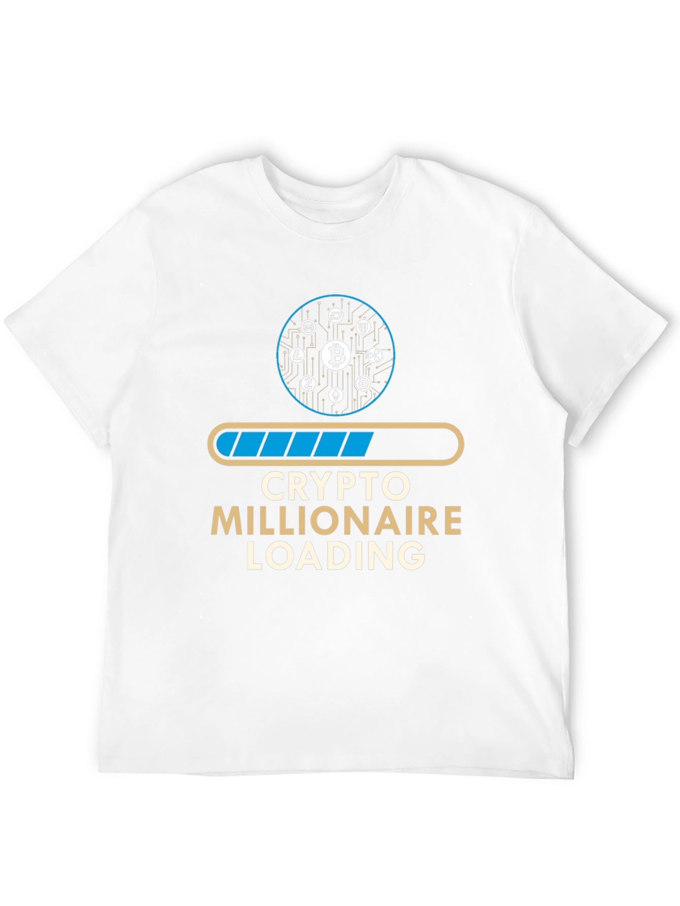 Crypto Millionaire Loading T-Shirt - Black Graphic Tee