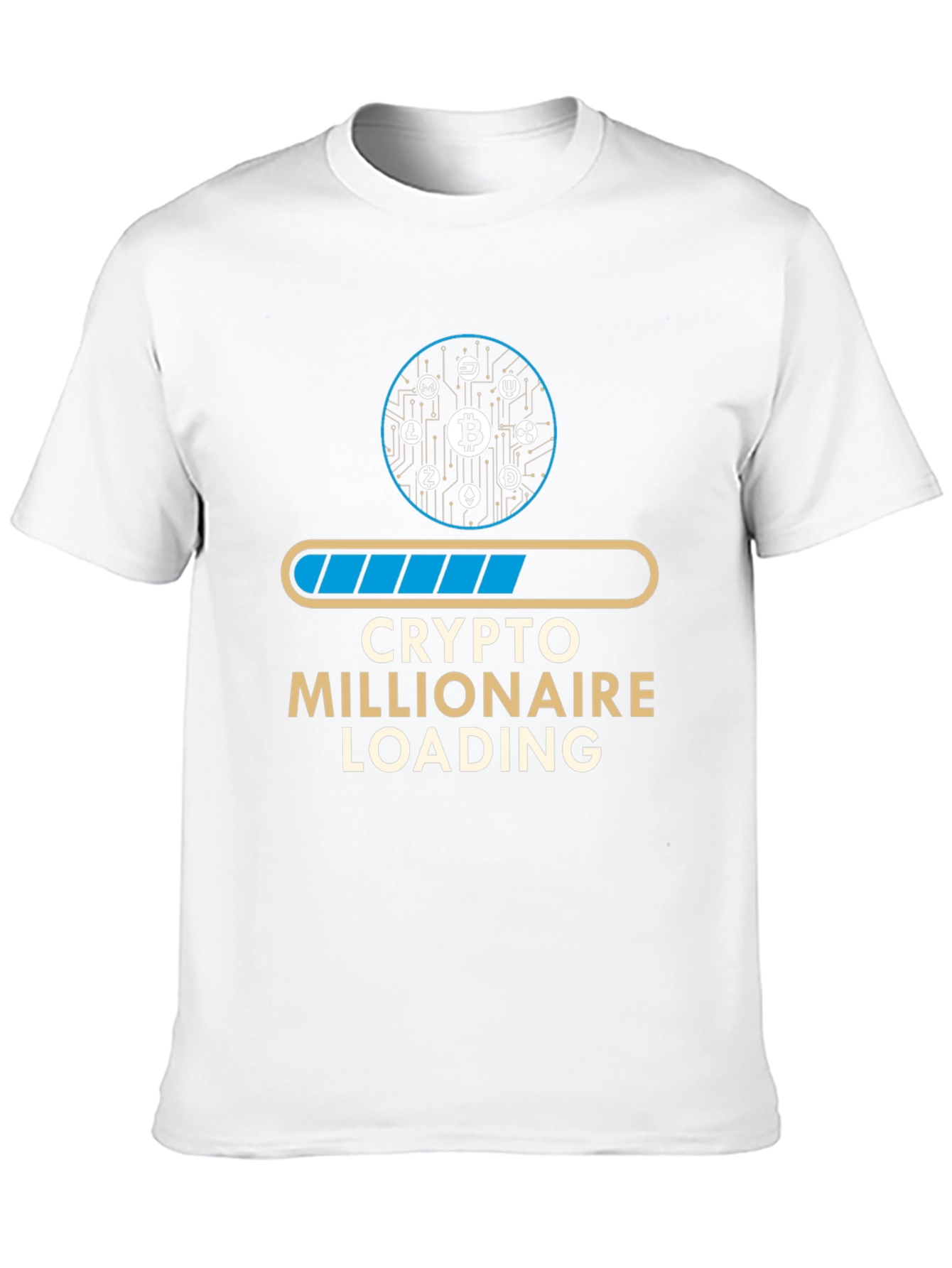 Crypto Millionaire Loading T-Shirt - Black Graphic Tee