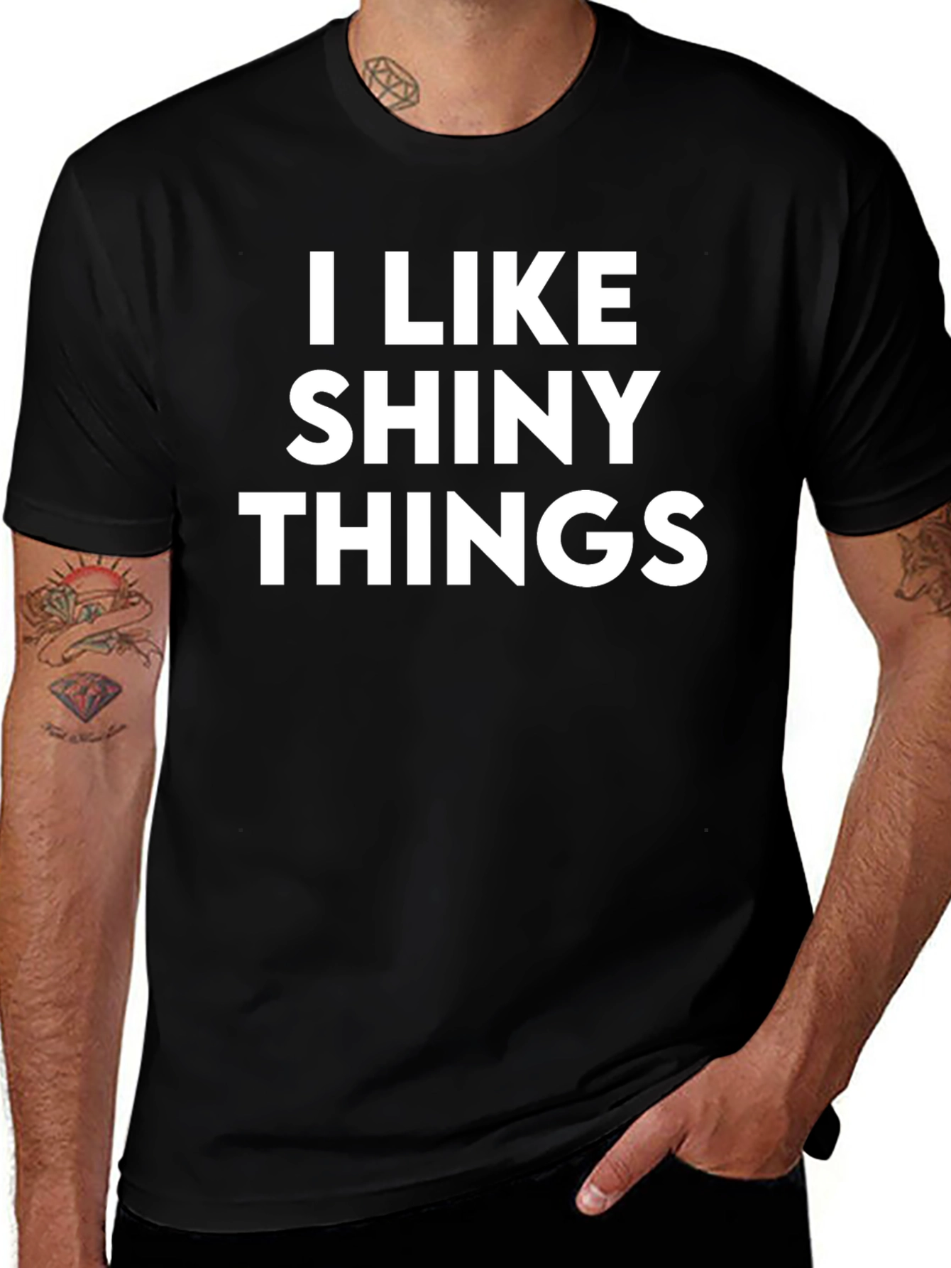 I Like Shiny Things - Black Graphic Tee