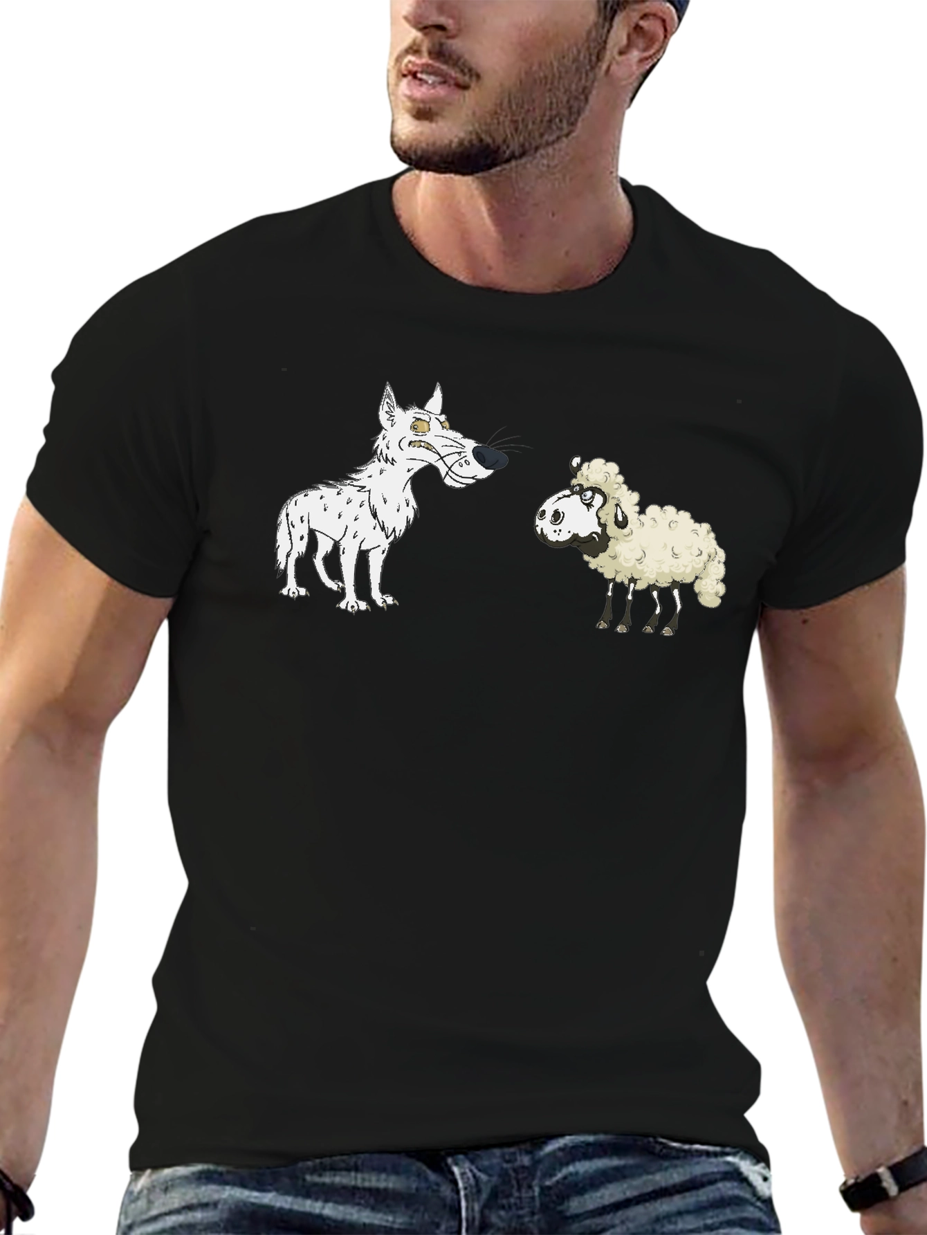 Wolf and Sheep Graphic T-Shirt