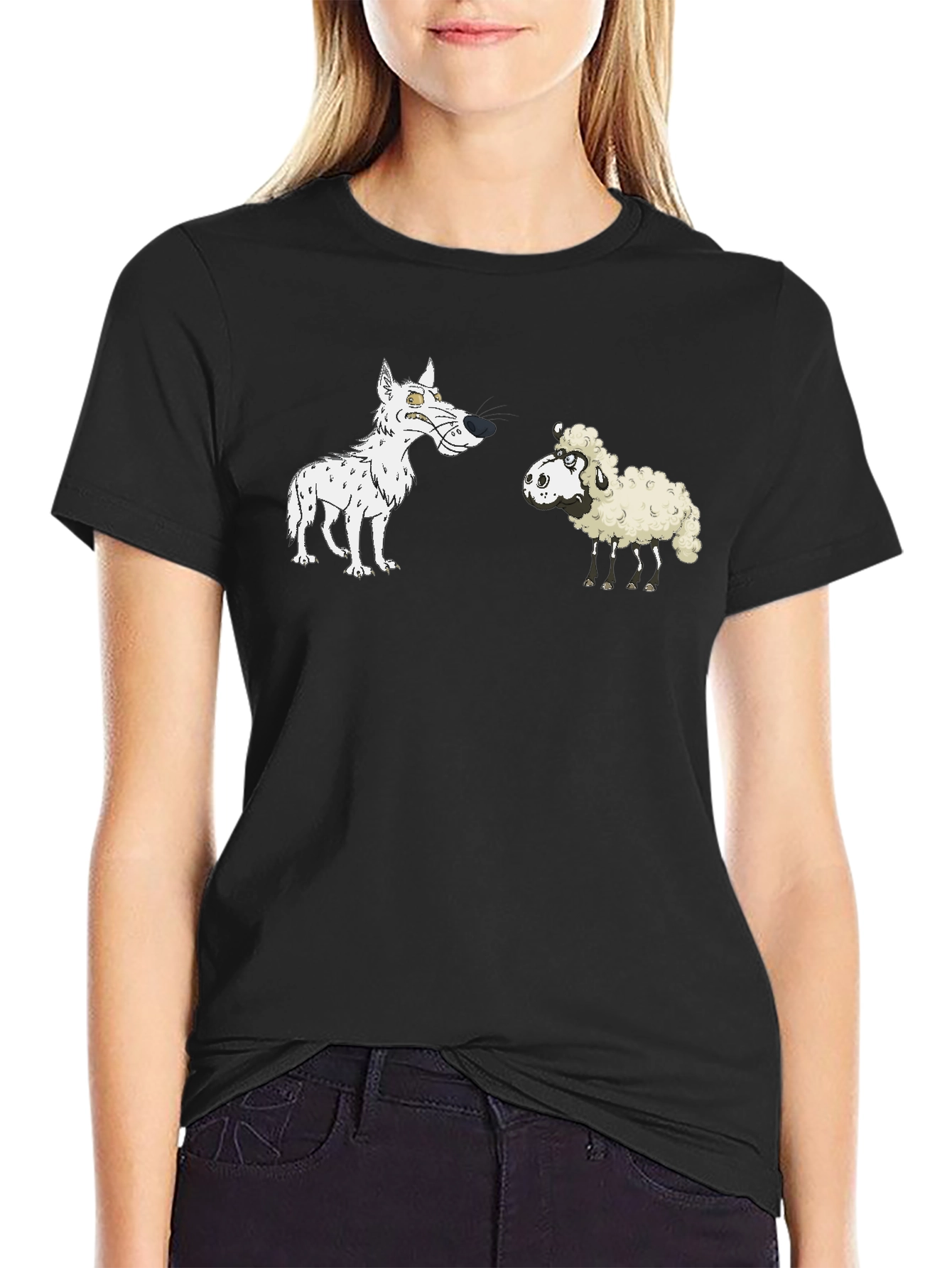 Wolf and Sheep Graphic T-Shirt