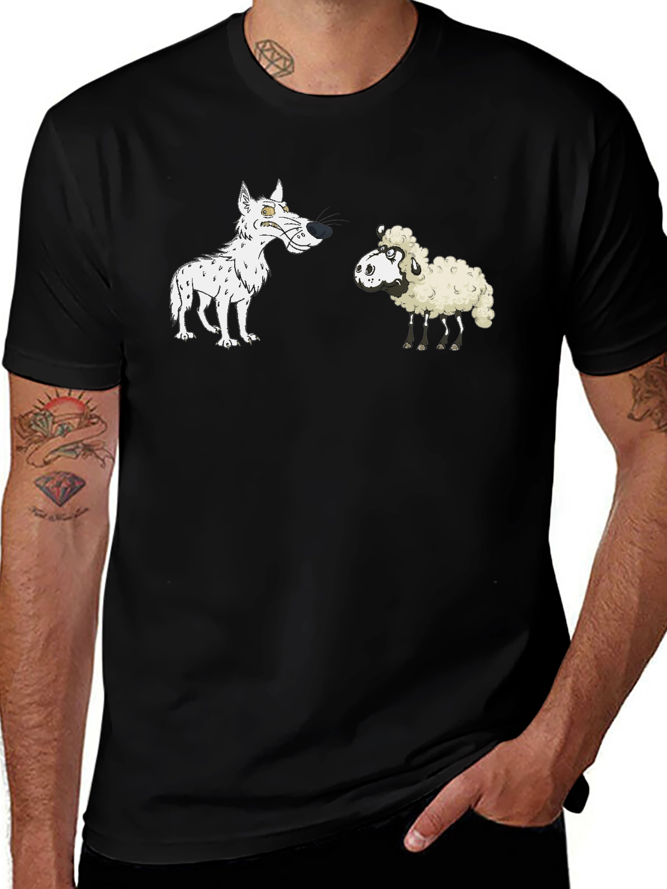 Wolf and Sheep Graphic T-Shirt