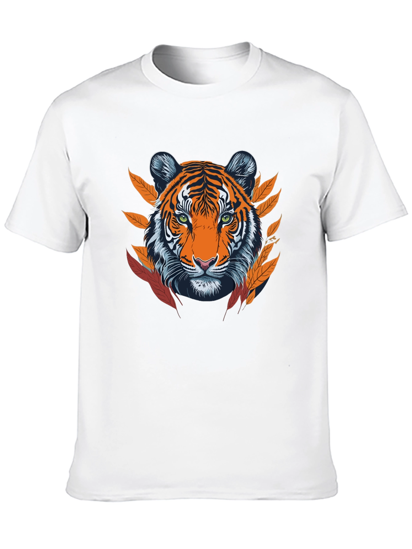 Tiger Graphic Tee - Black Cotton Blend T-Shirt