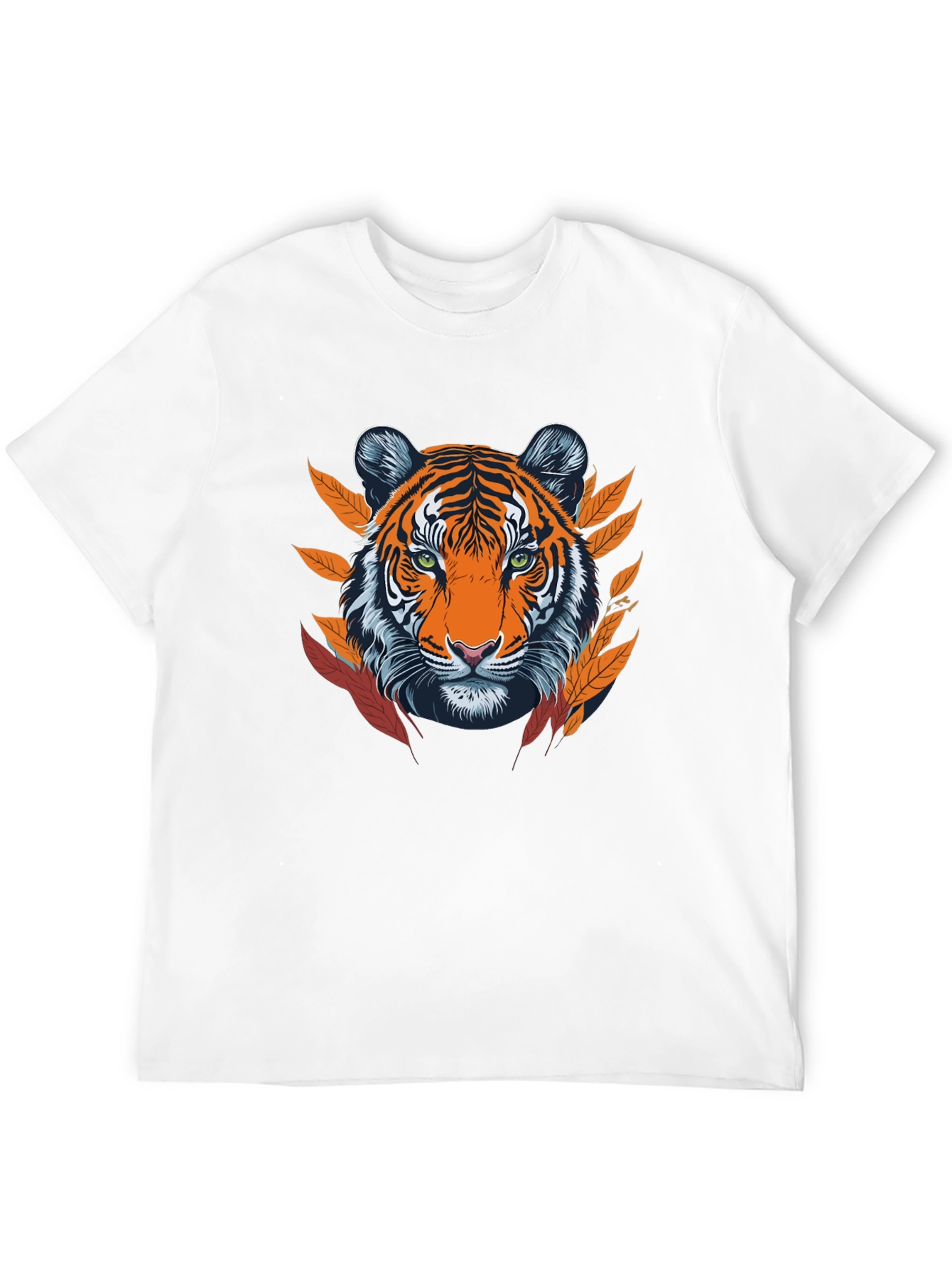 Tiger Graphic Tee - Black Cotton Blend T-Shirt