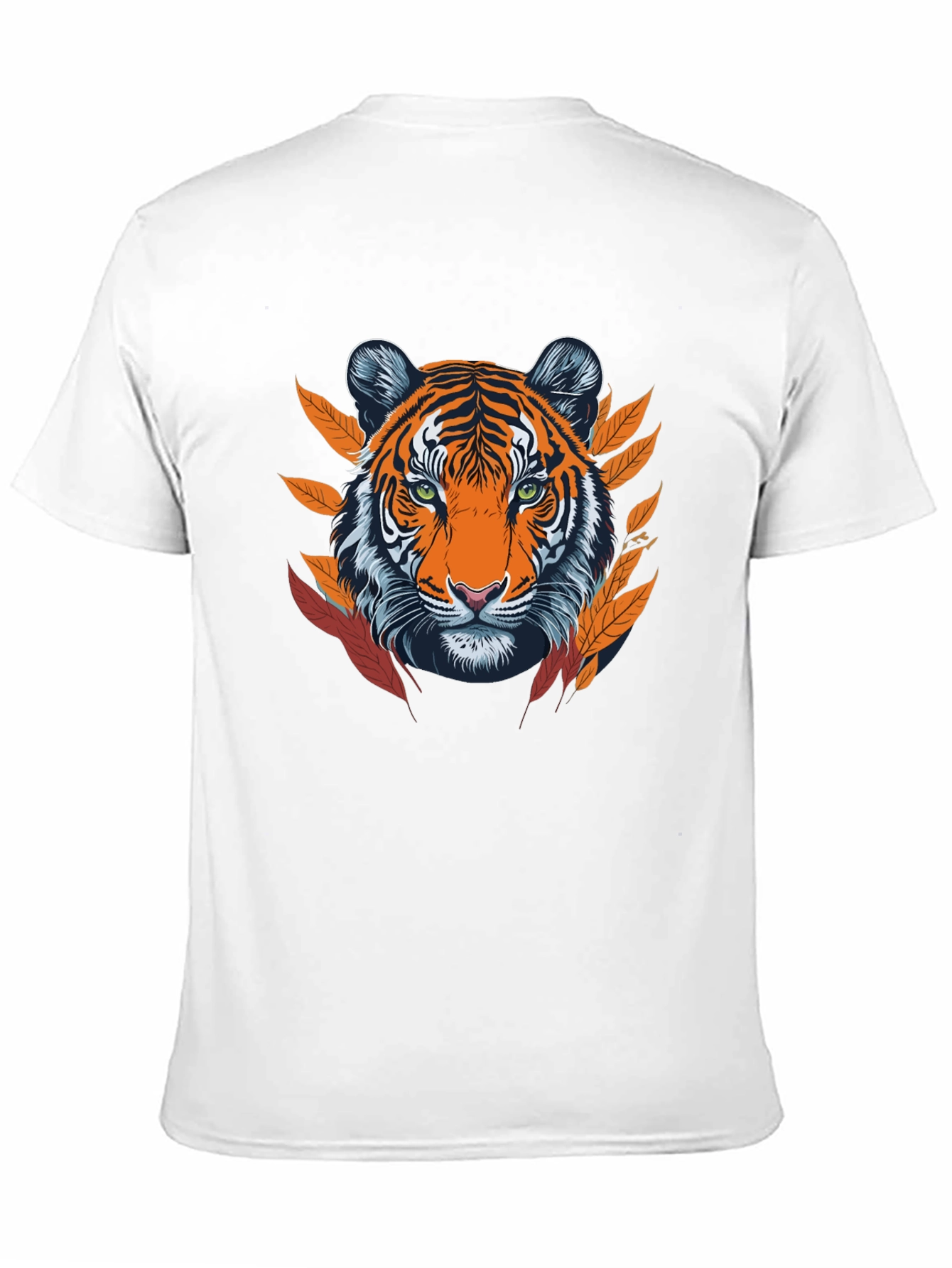 Tiger Graphic Tee - Black Cotton Blend T-Shirt