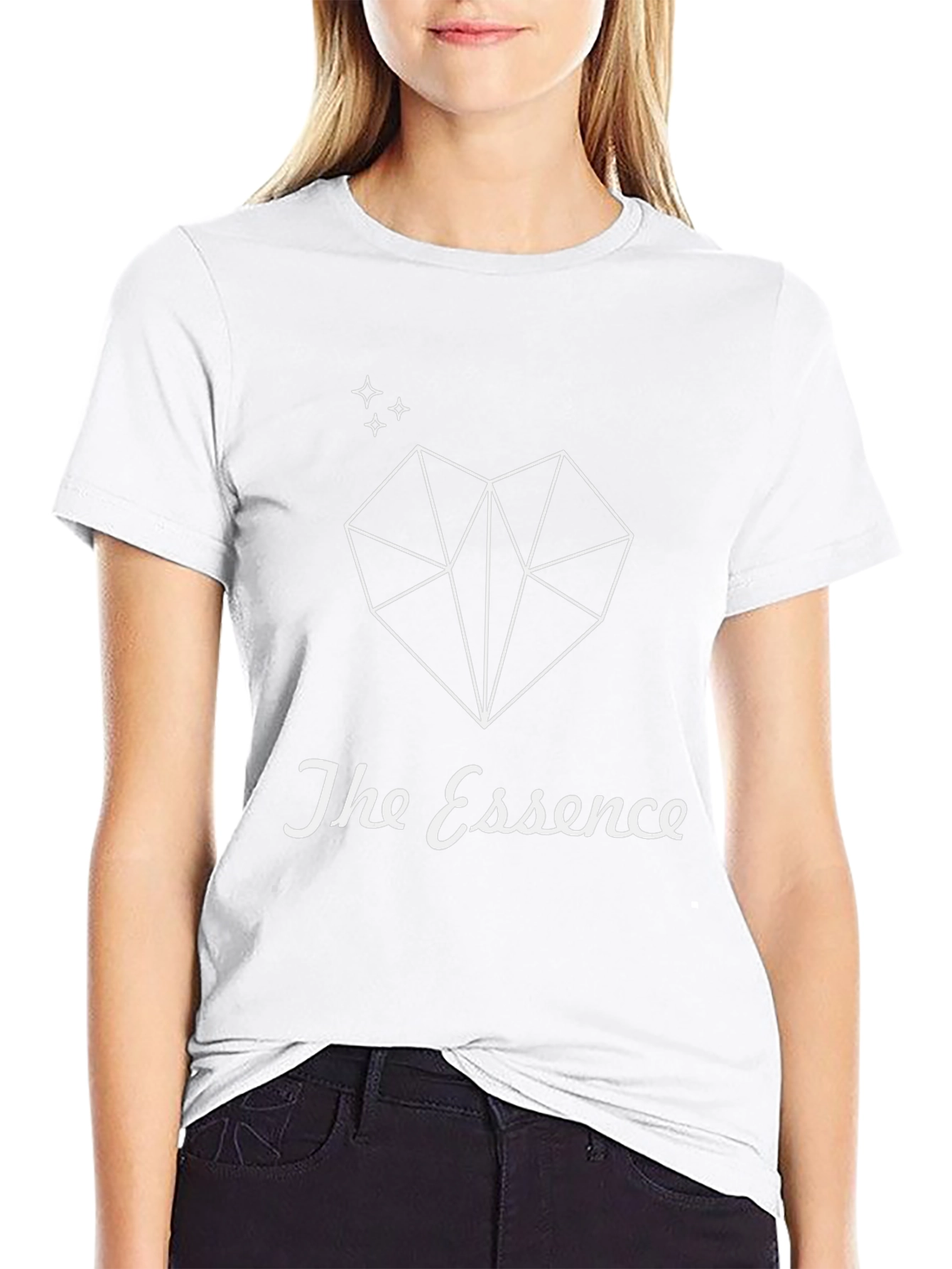 Geometric Heart Graphic Tee - The Essence