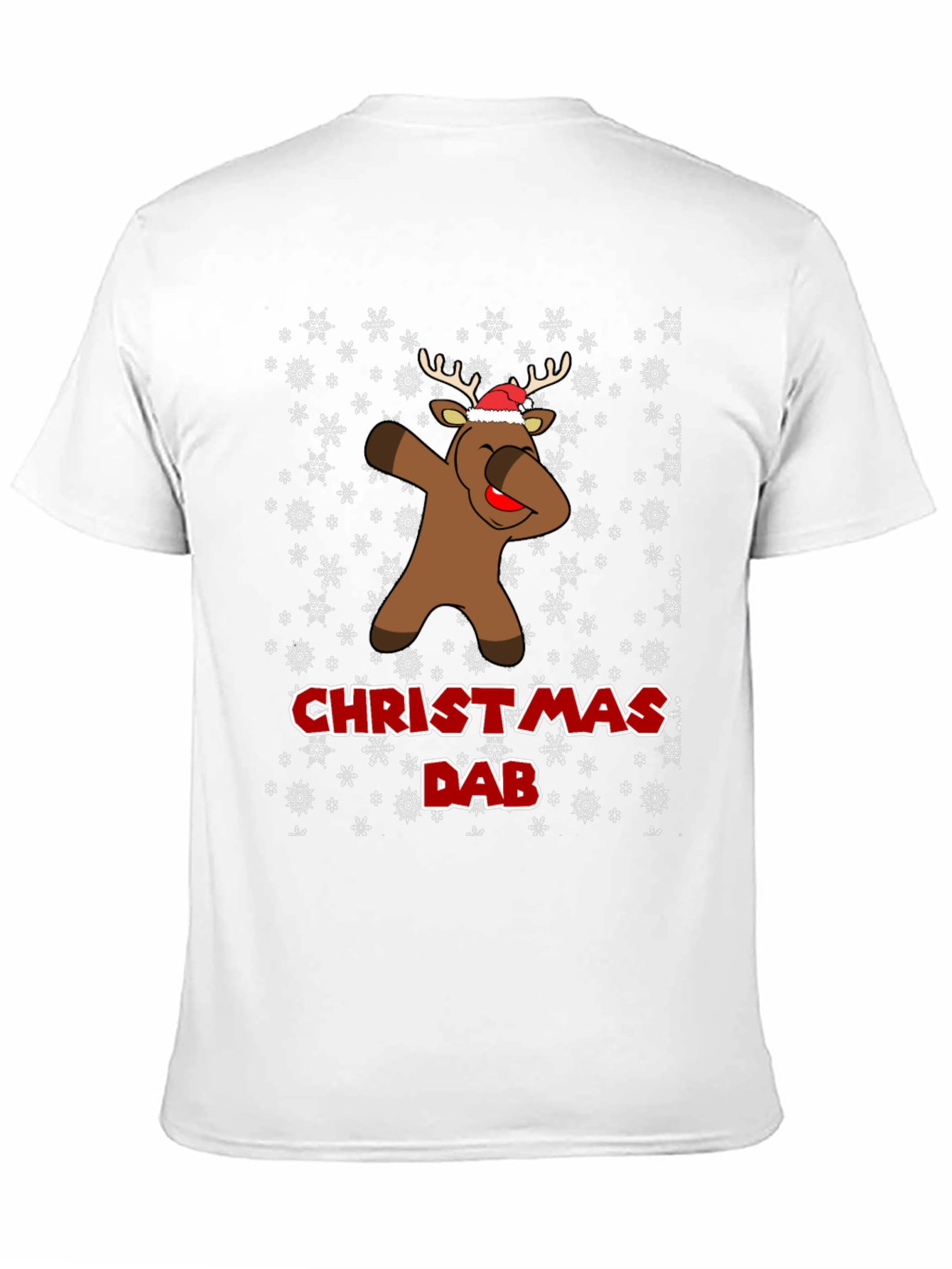 Christmas Dab Reindeer Mens Black T-Shirt