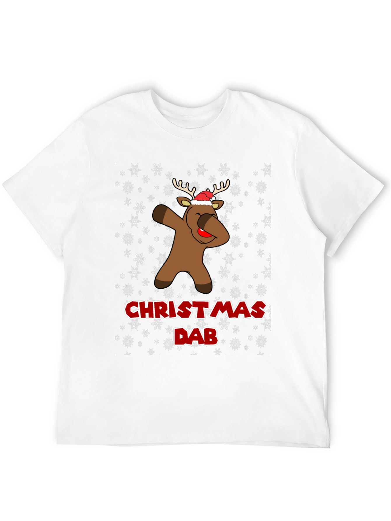 Christmas Dab Reindeer Mens Black T-Shirt