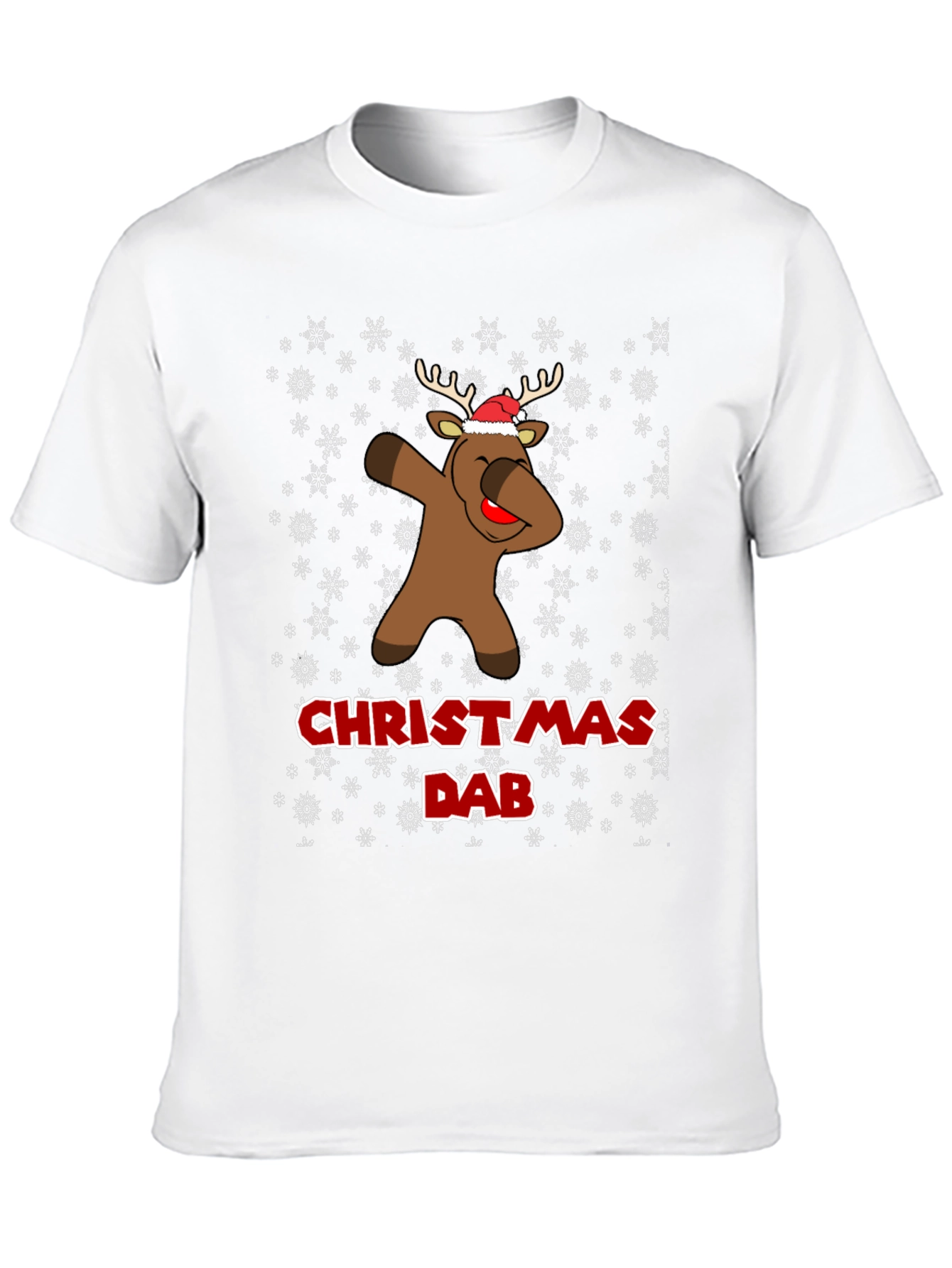 Christmas Dab Reindeer Mens Black T-Shirt