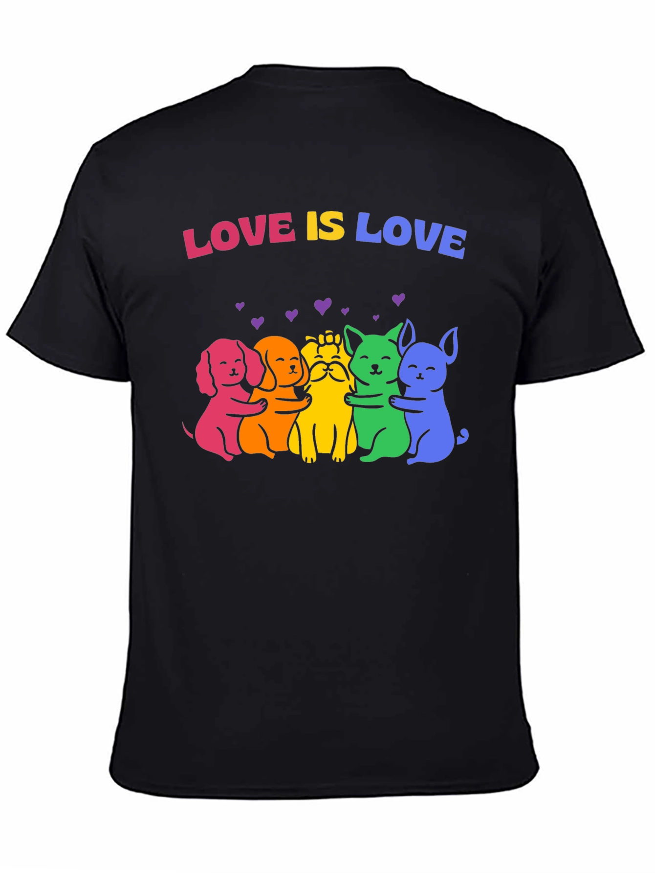 Love Is Love Rainbow Pride Dogs Graphic Tee
